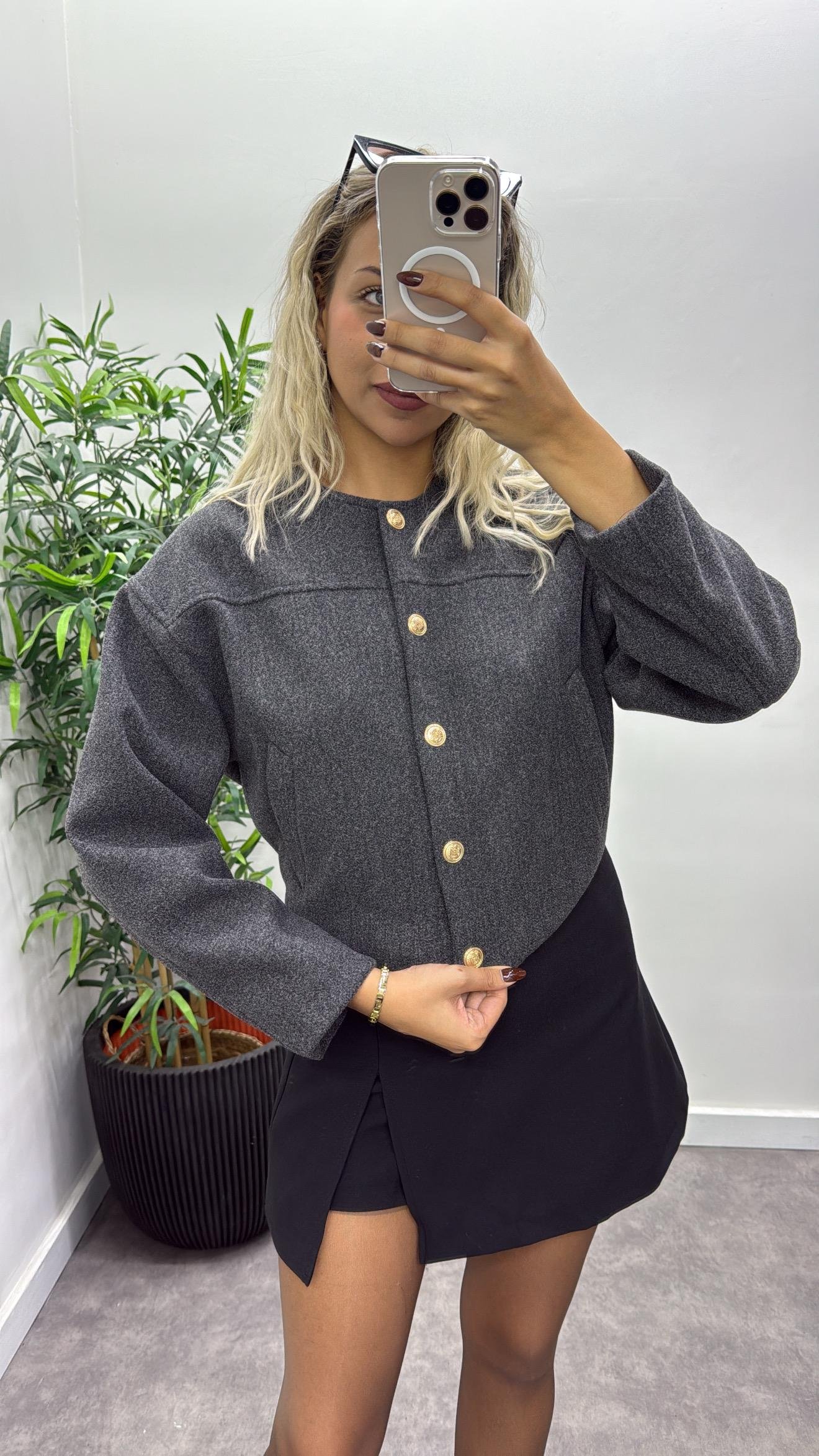 Kaşe Bomber Mont Ceket