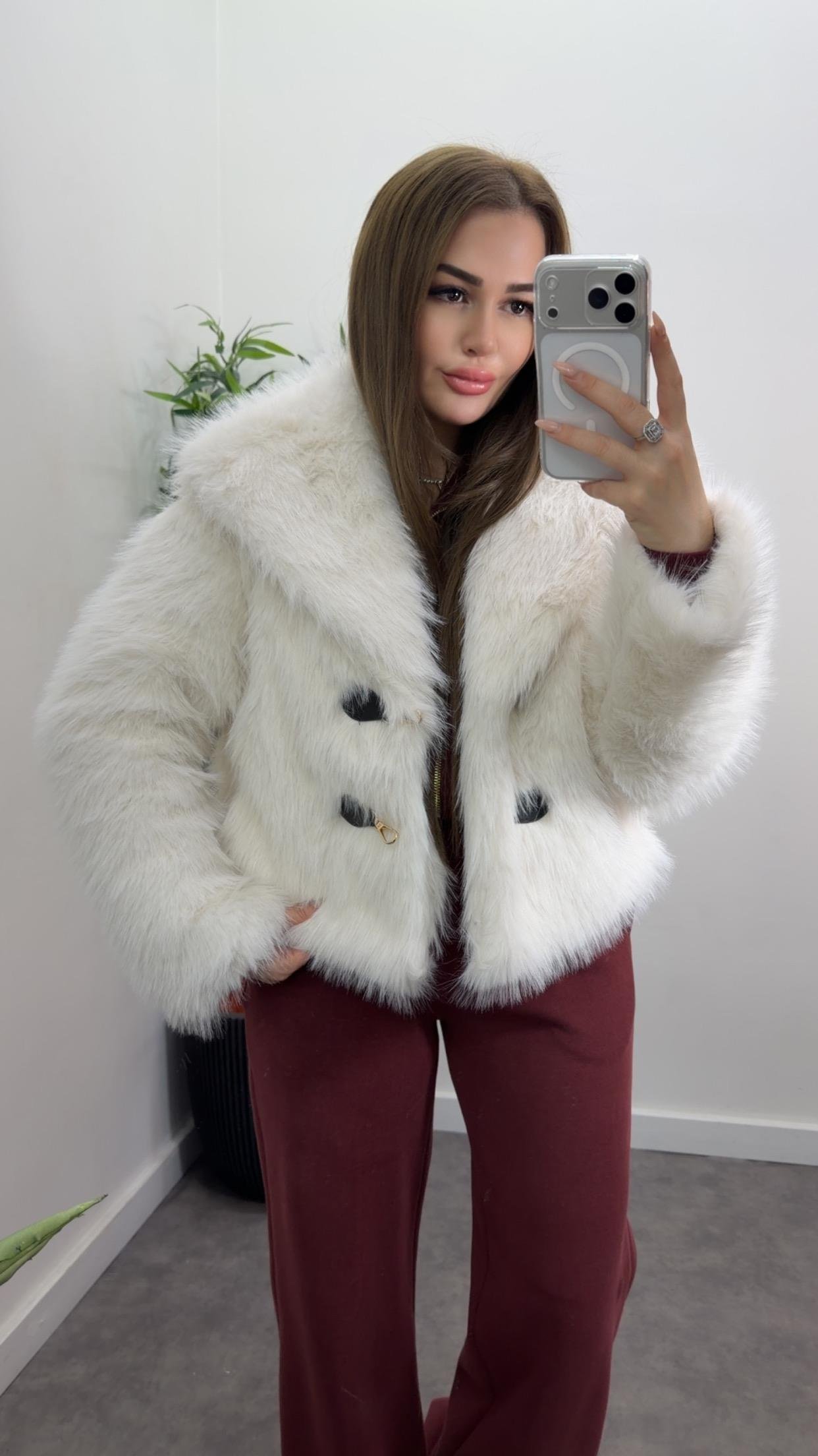 Kemer Detay Kürk Ceket