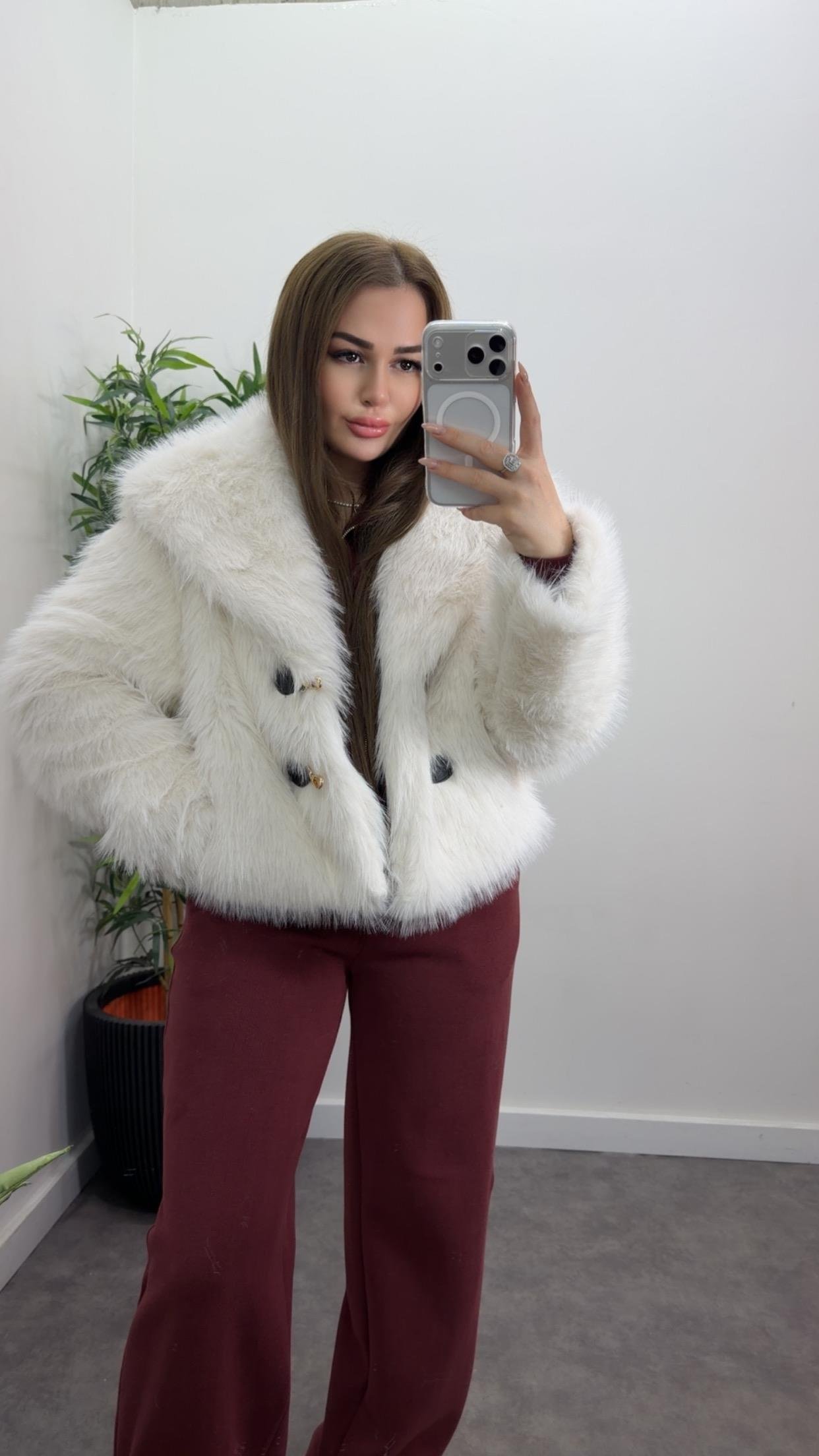 Kemer Detay Kürk Ceket