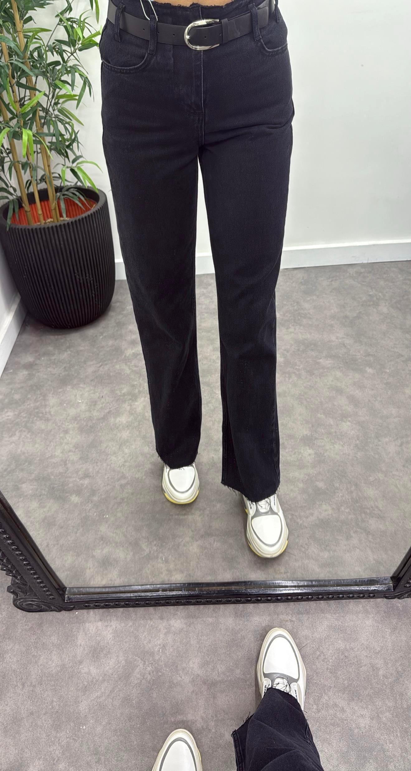 Kemerli Denim Palazzo Jean