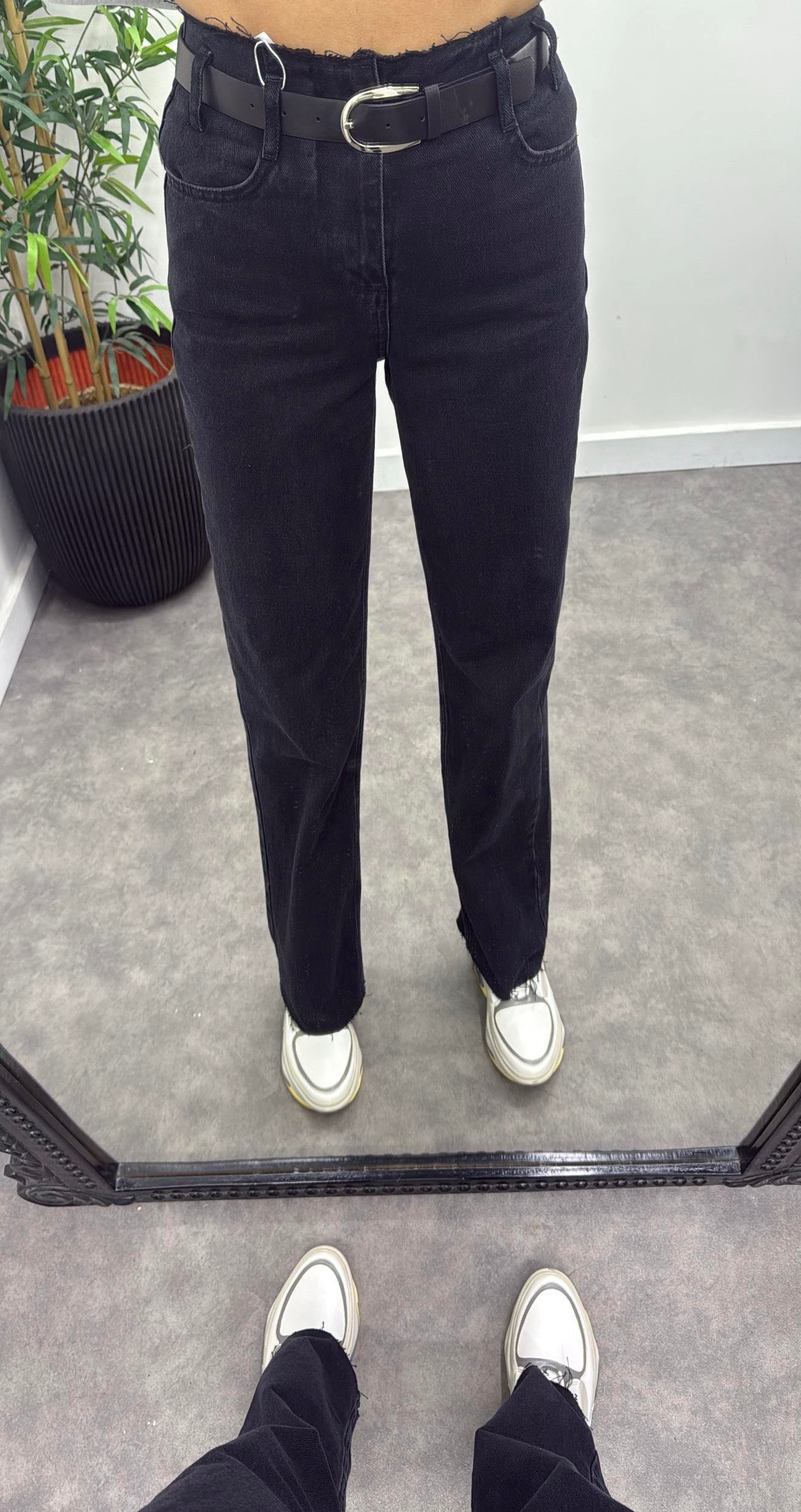 Kemerli Denim Palazzo Jean