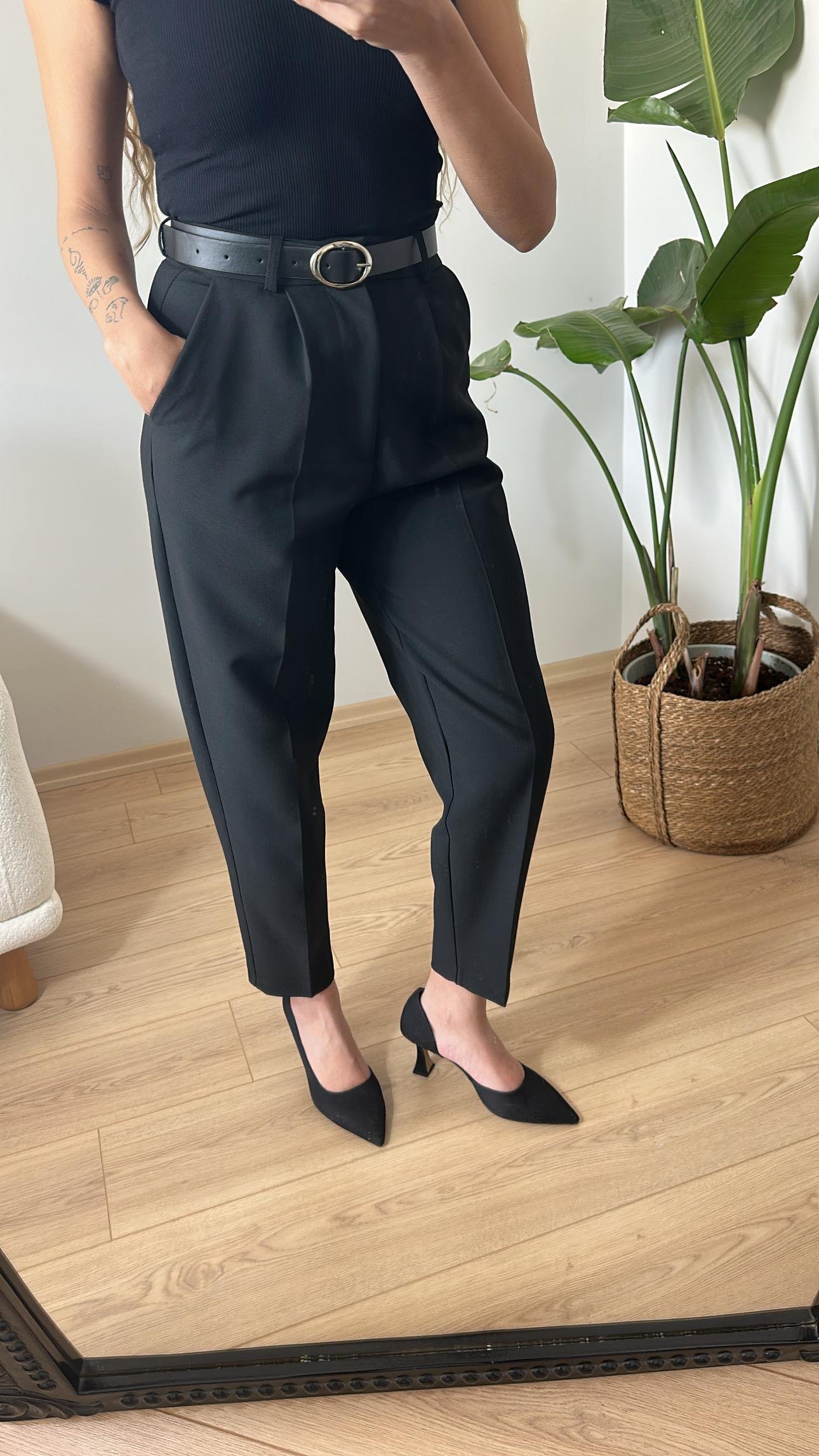 Kemerli Havuç Pantolon