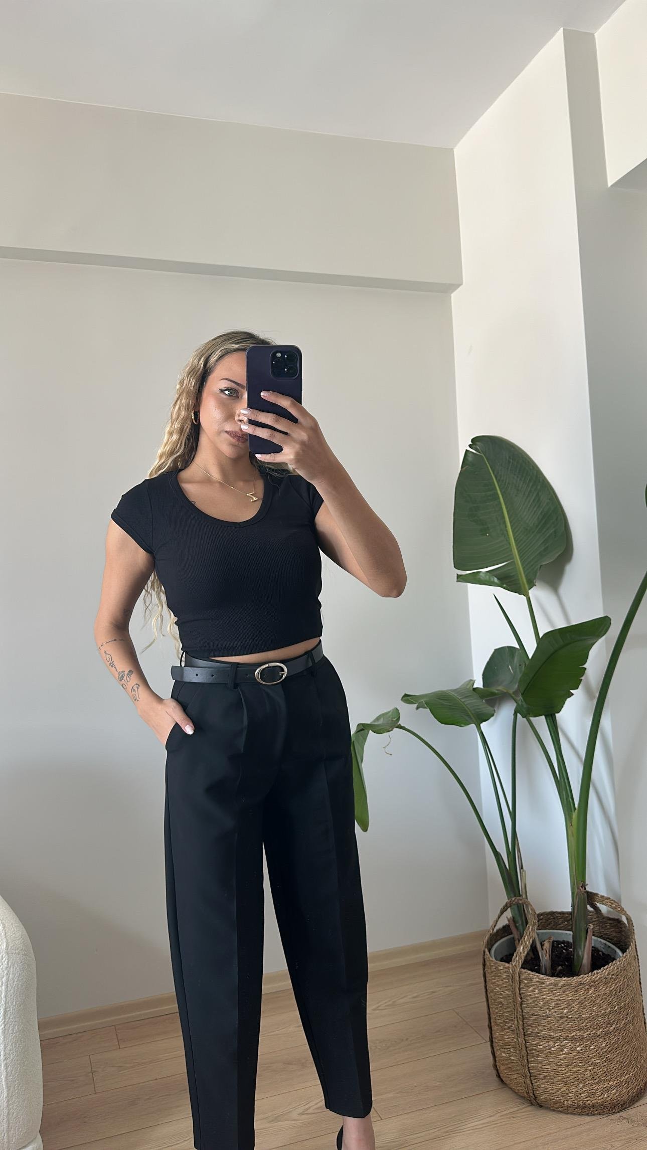 Kemerli Havuç Pantolon