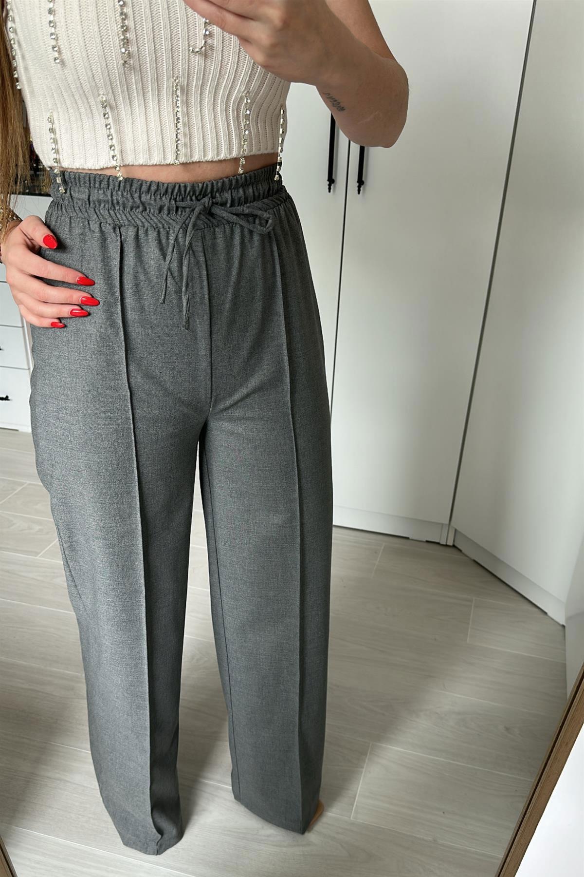 KENDİNDEN BAĞCIKLI PANTOLON