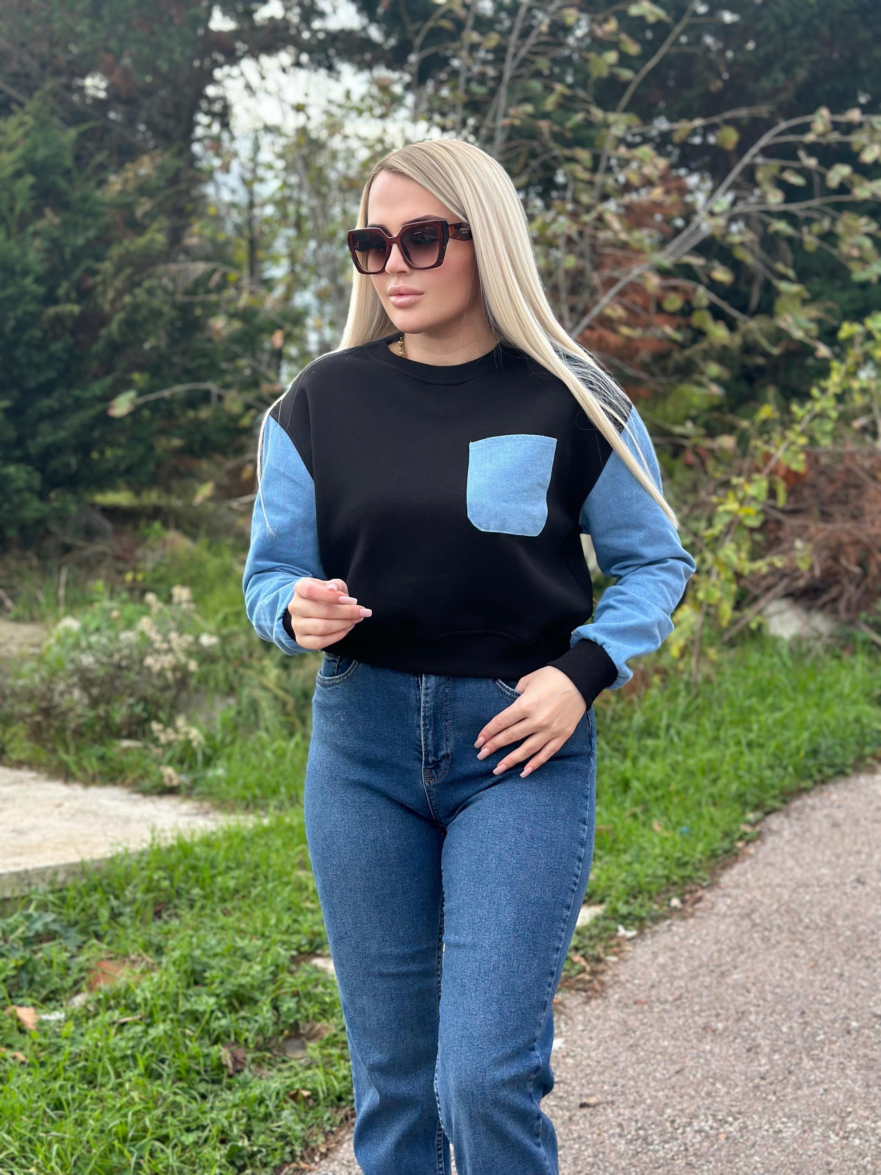 Kol Cep Kot Detay Sweatshirt