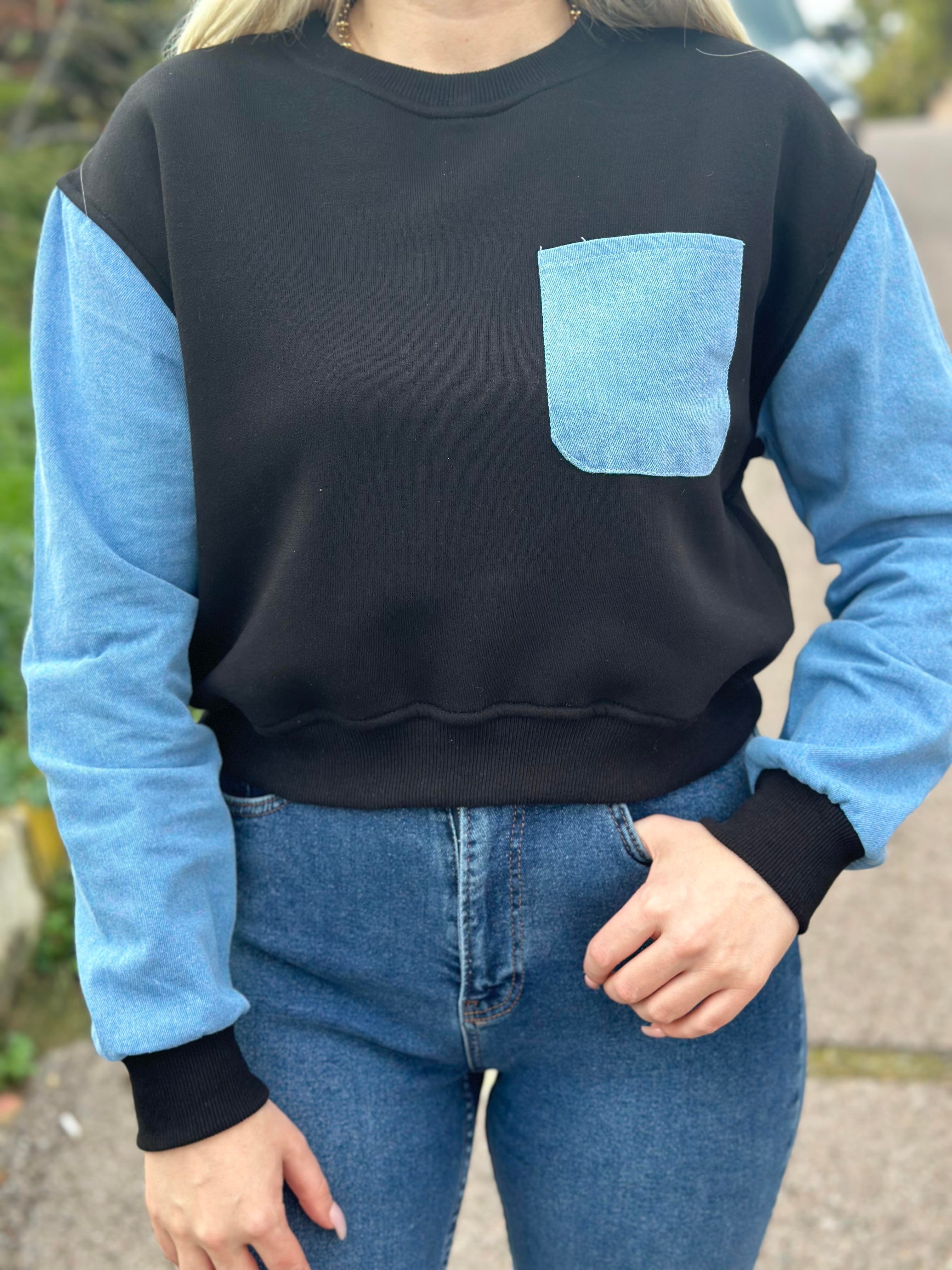 Kol Cep Kot Detay Sweatshirt