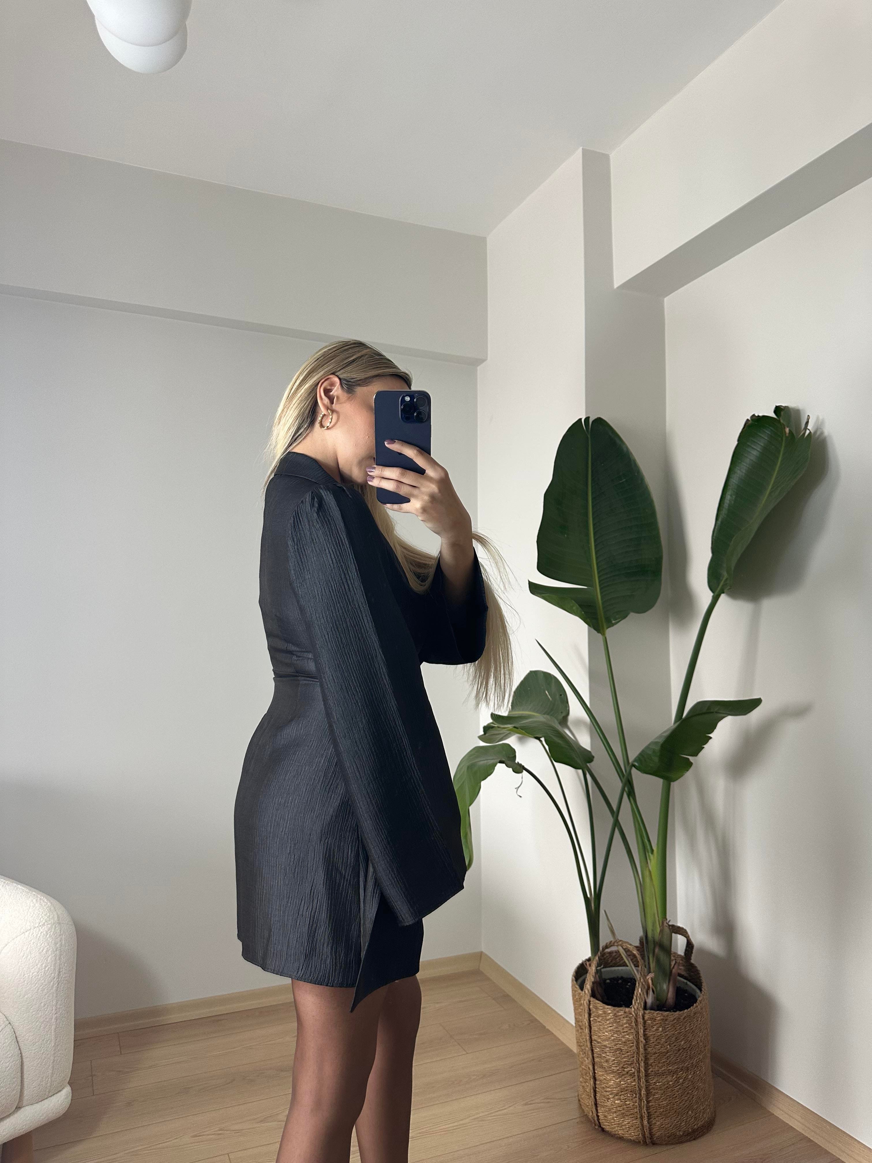 Kruvaze Tokalı Elbise