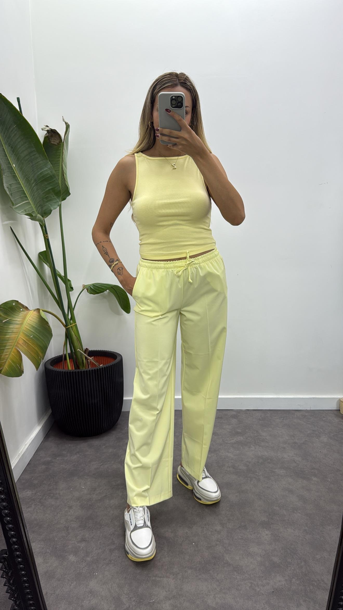 Lastikli Bağcıklı Pantolon