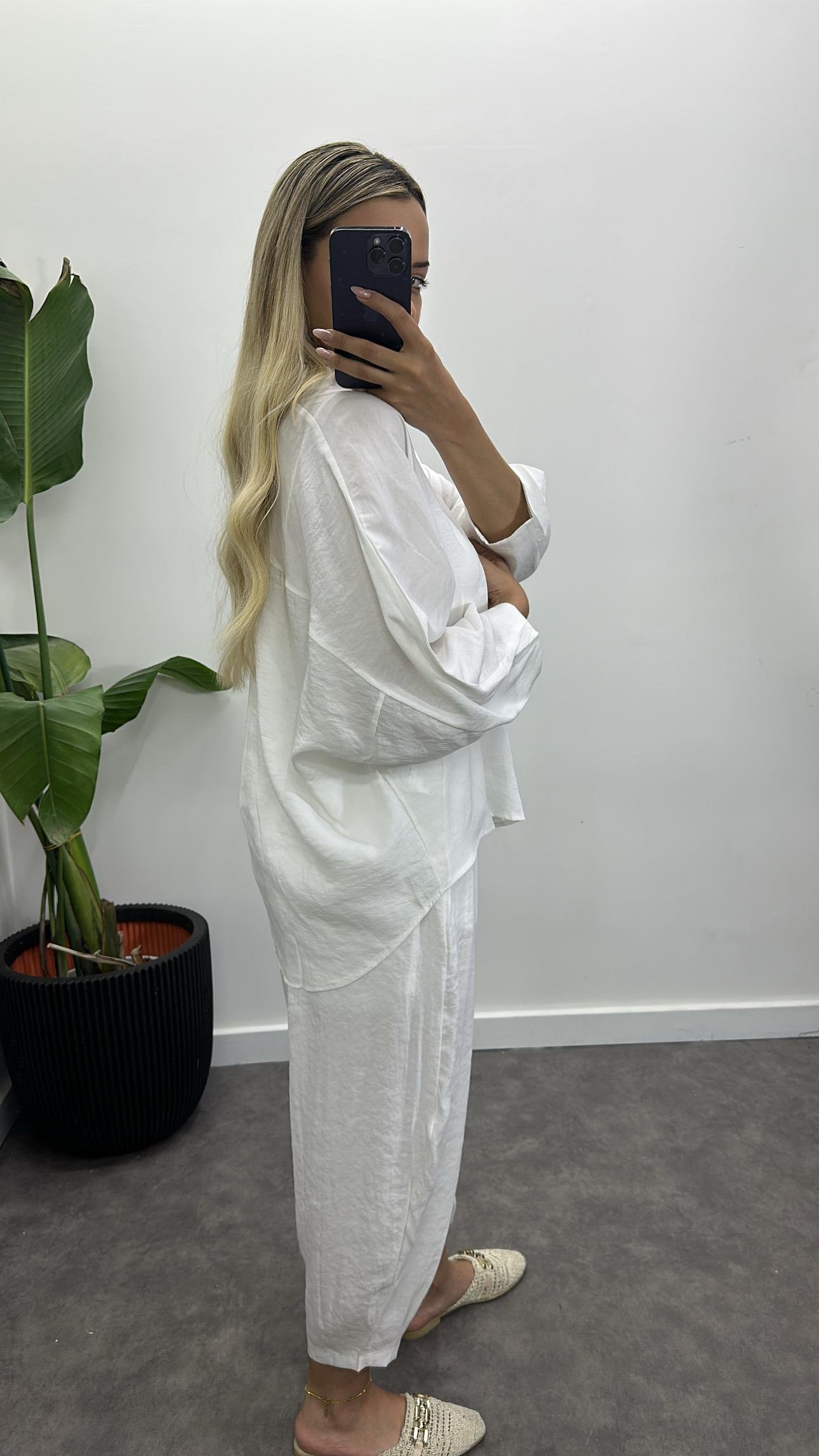 Lüks Tensel Gömlek Pantolon Takım