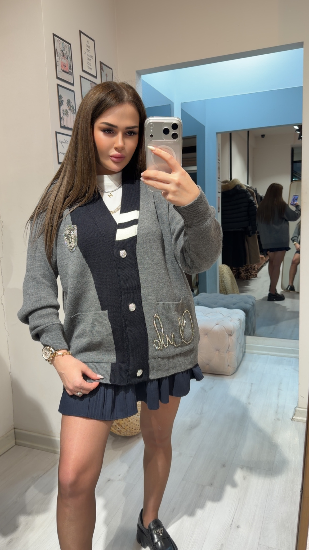 Marka Model Taşlı Hırka