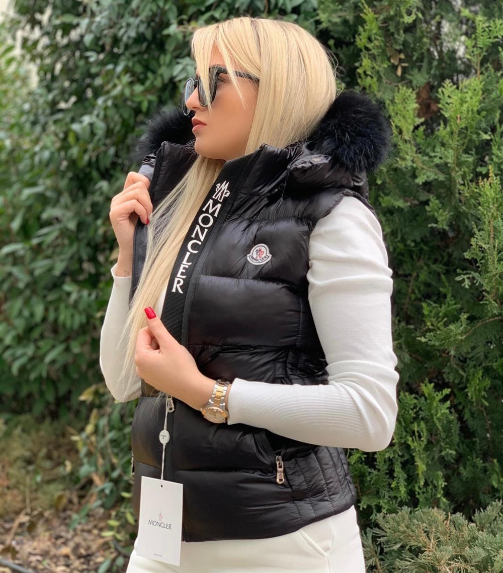 Moncler Model İthal Kürk Orjinal Yelek | Acar Boutique
