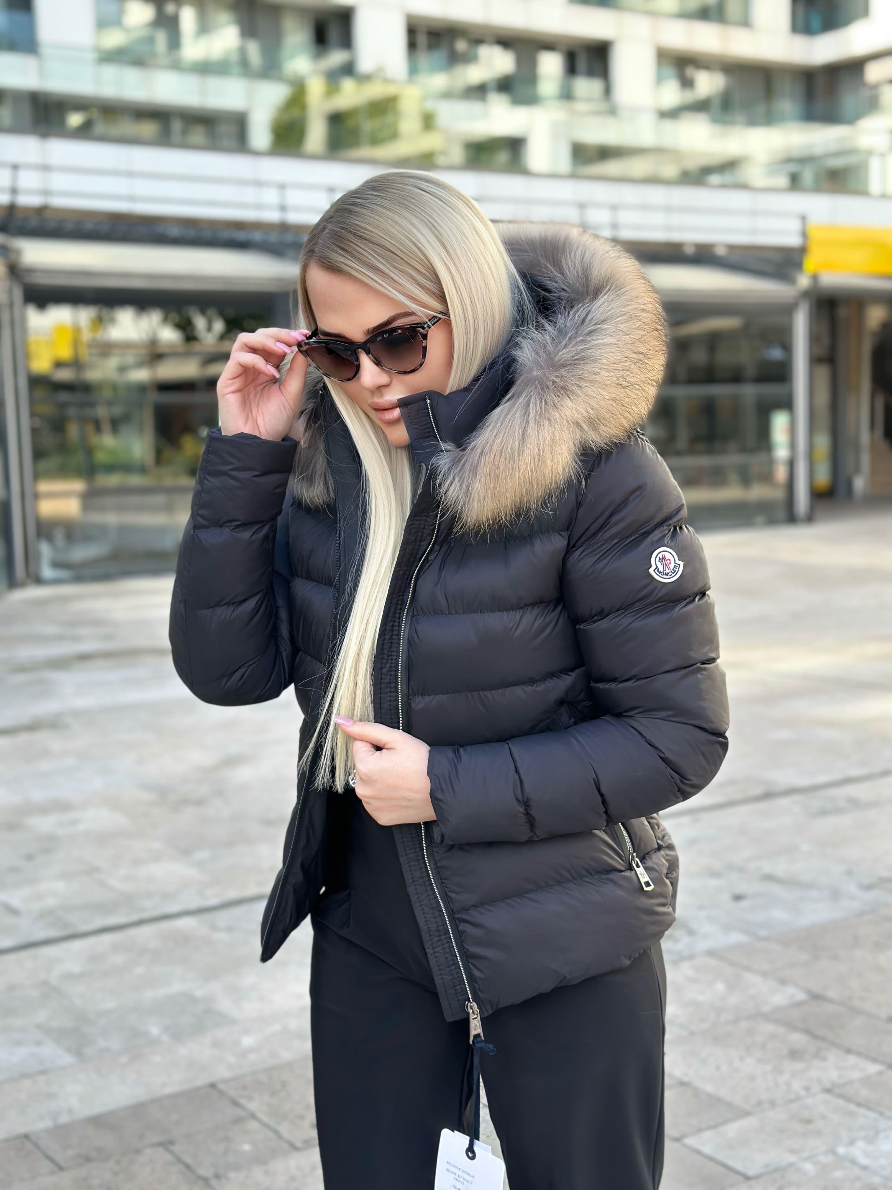 Mon*ler Model Kürklü Mont Mat