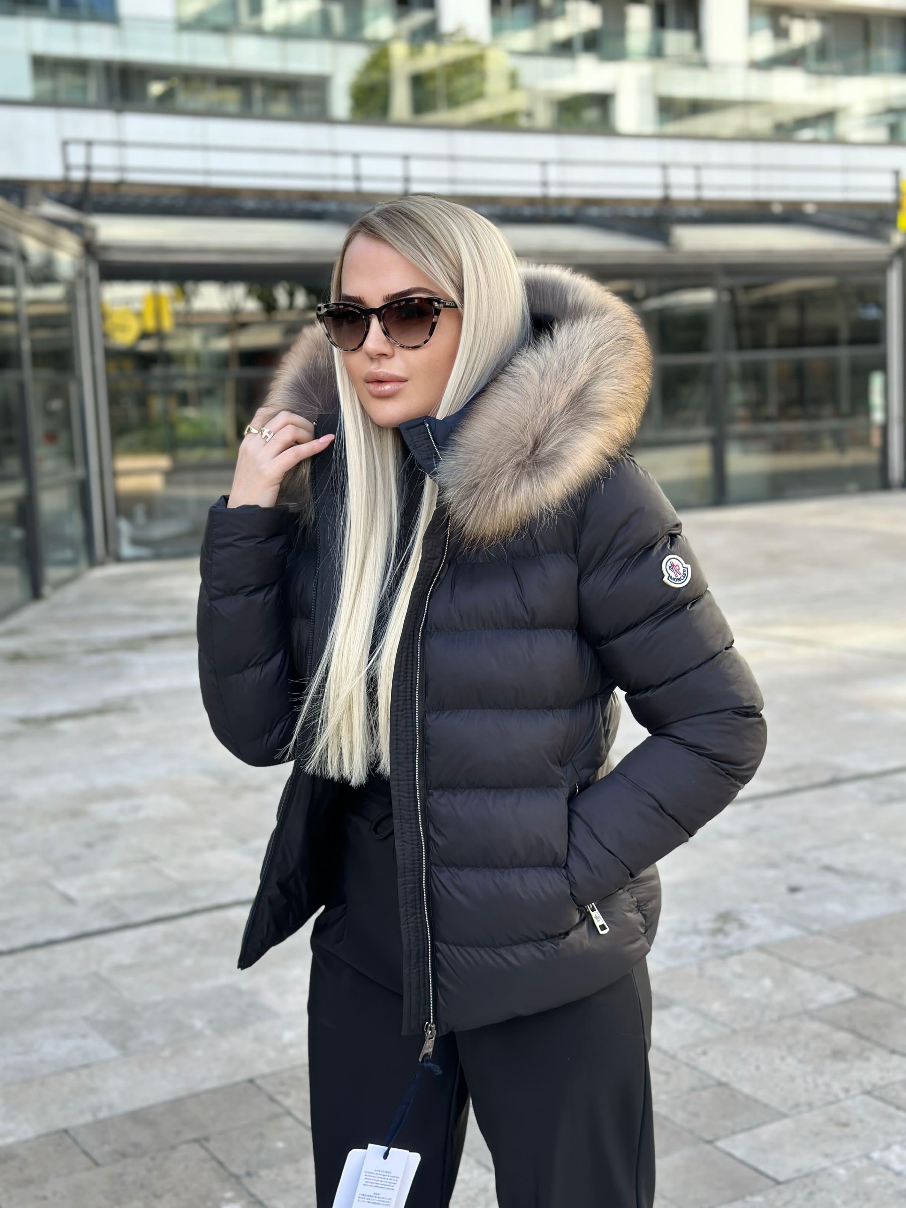 Mon*ler Model Kürklü Mont Mat