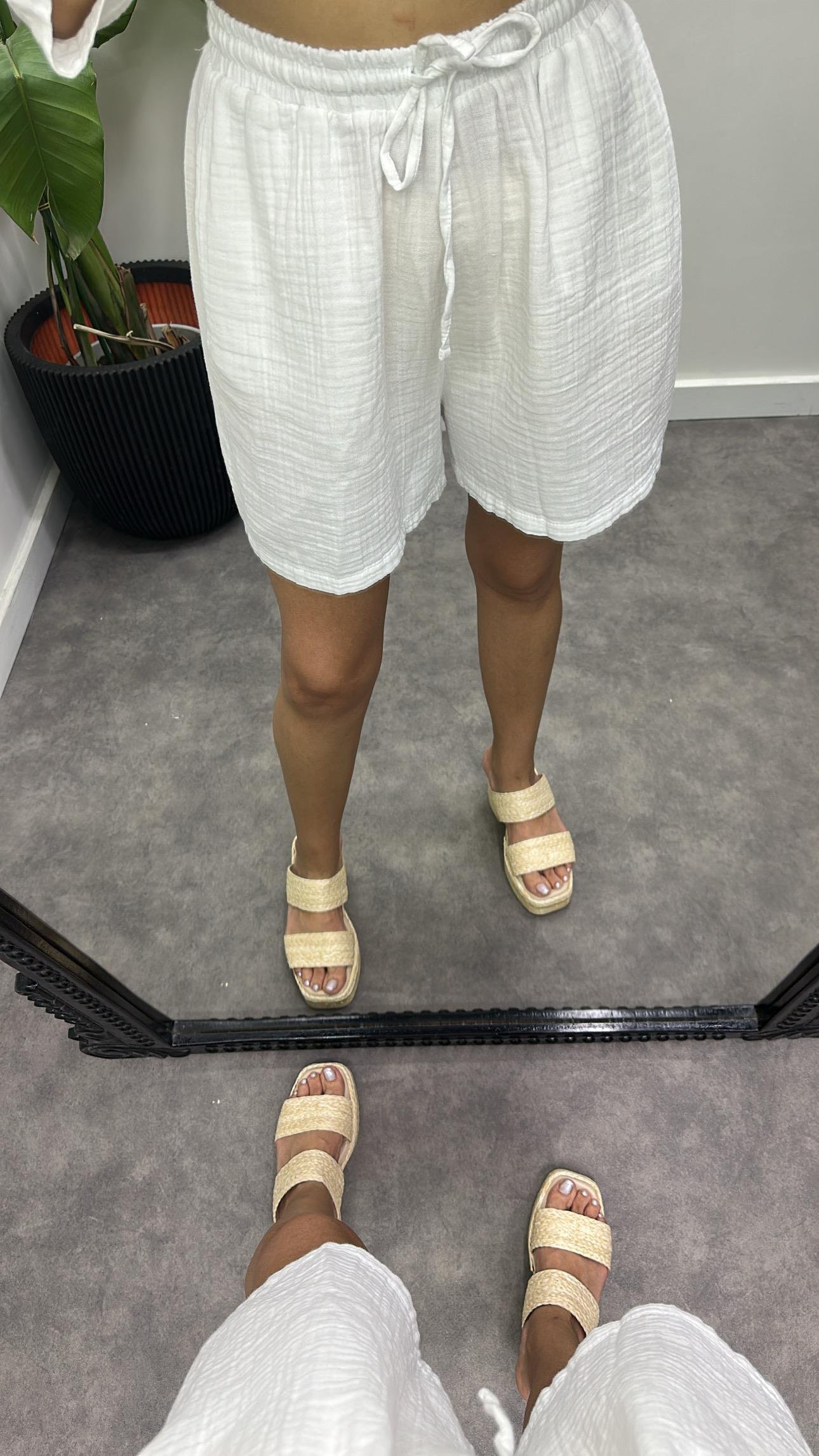 Müslin Kumaş Gömlekli Şortlu Takım