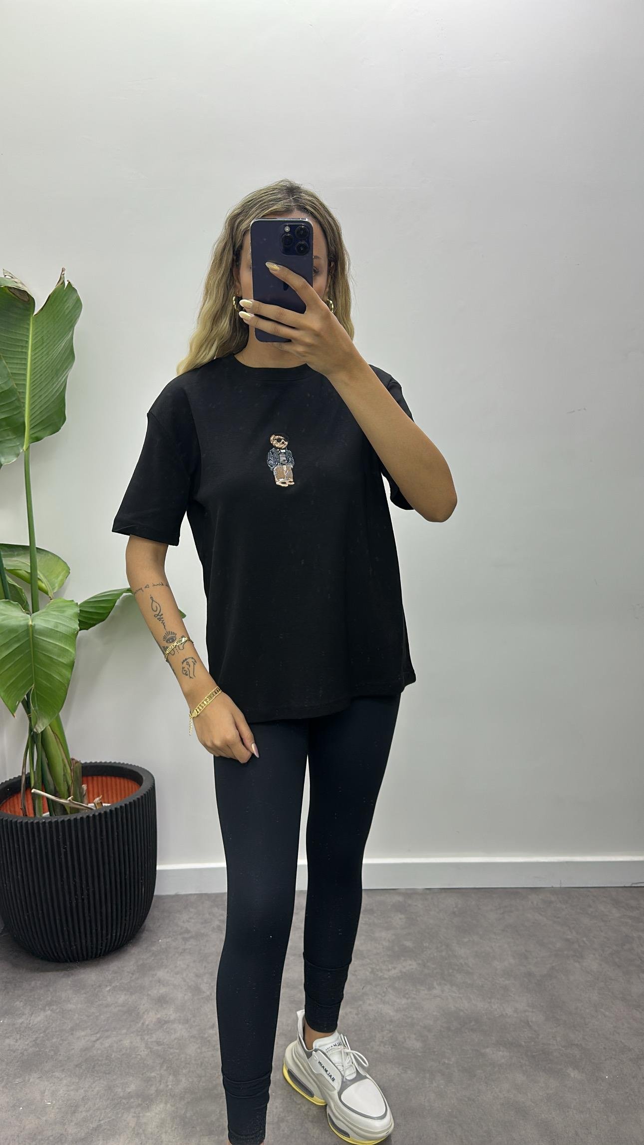 Nakışlı Ayıcık İşlemeli T-Shirt