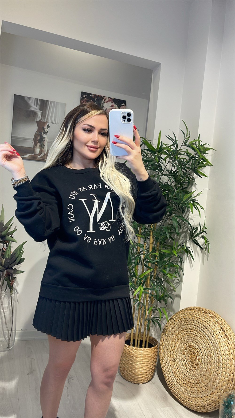 Ny Nakışlı Sweat