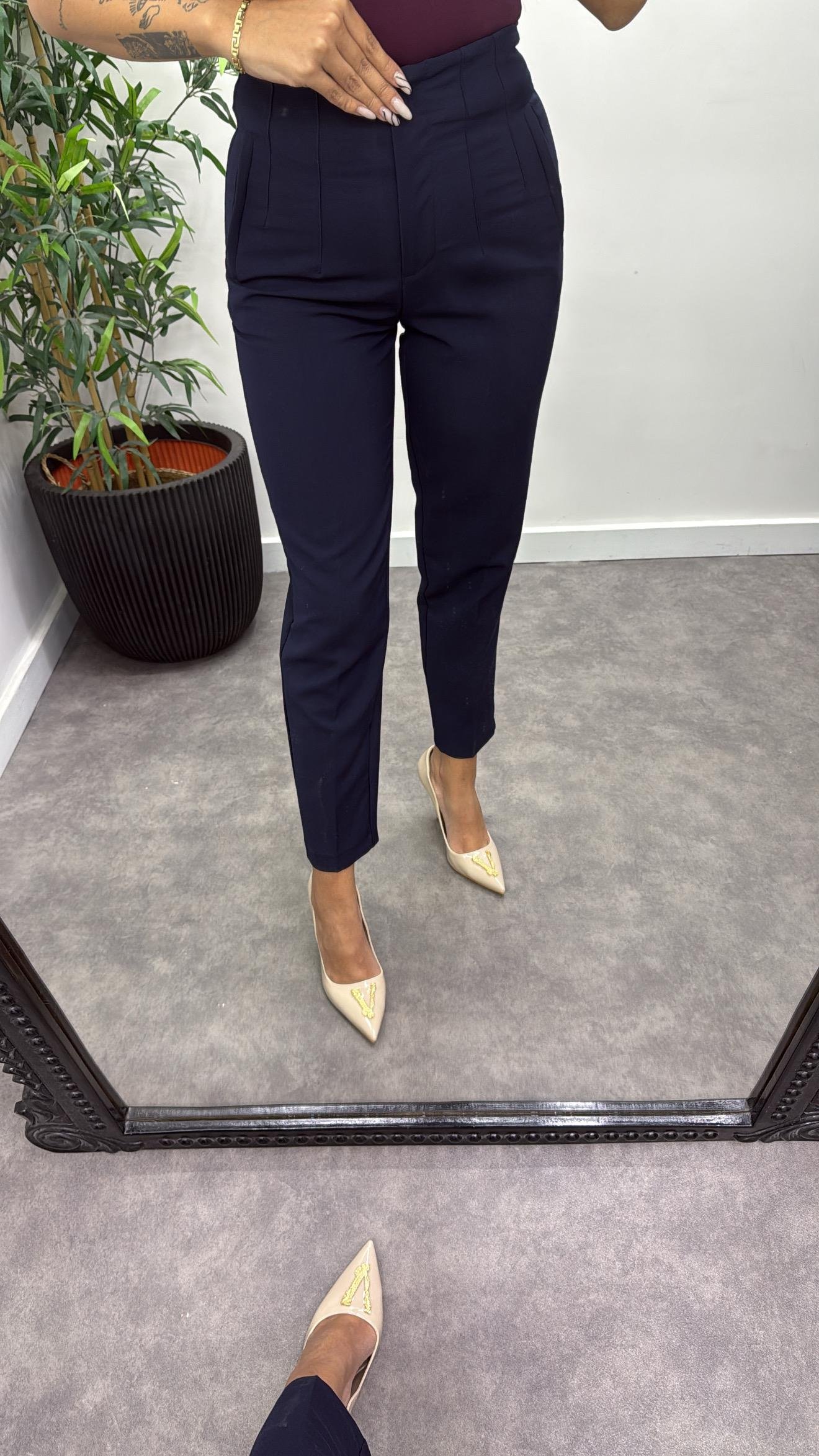 Önü Flatolu Kumaş Pantalon