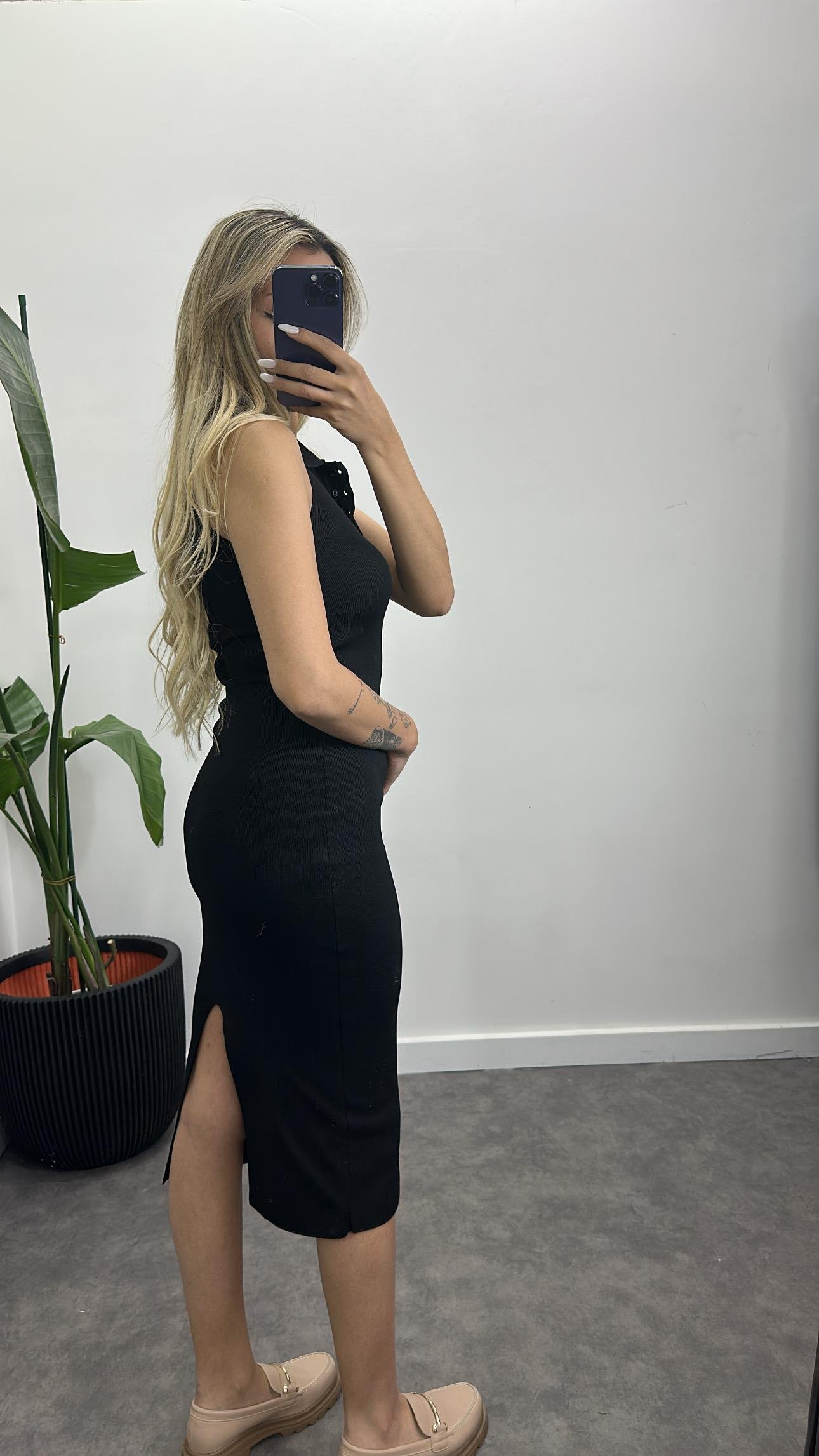 Orj Marka Çelik Triko Elbise