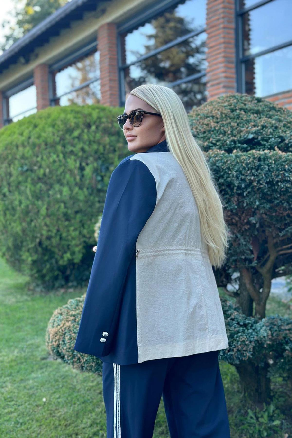 Paraşüt Detaylı Blazer Ceket