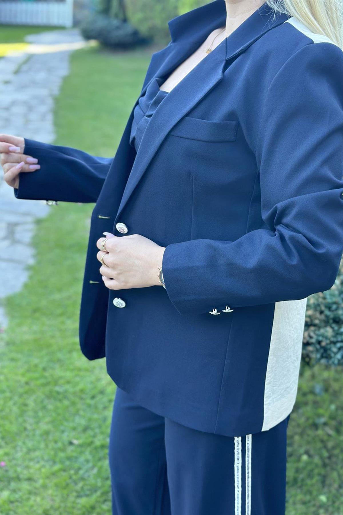 Paraşüt Detaylı Blazer Ceket