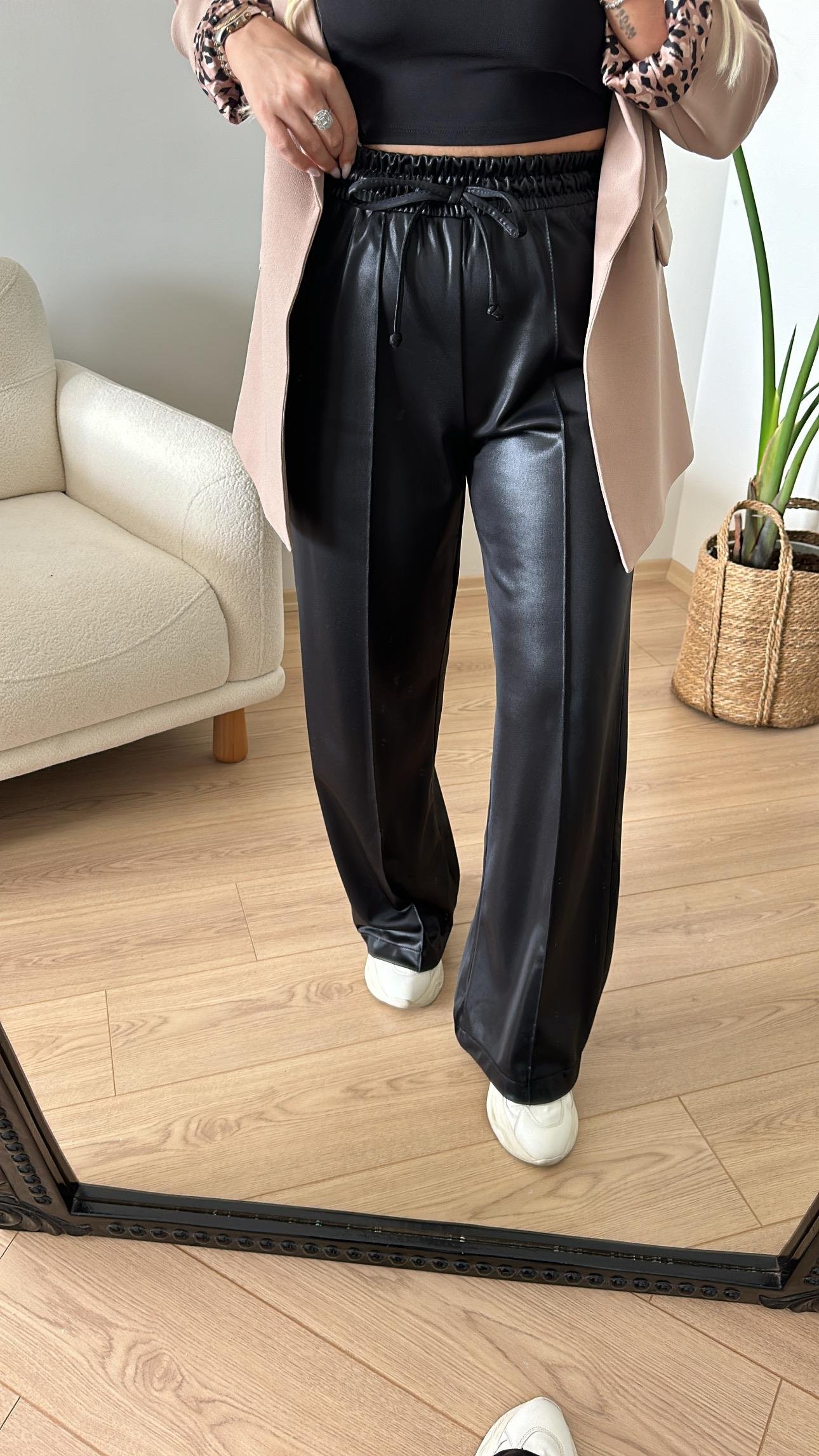 Parlak Kumaş Pantalon