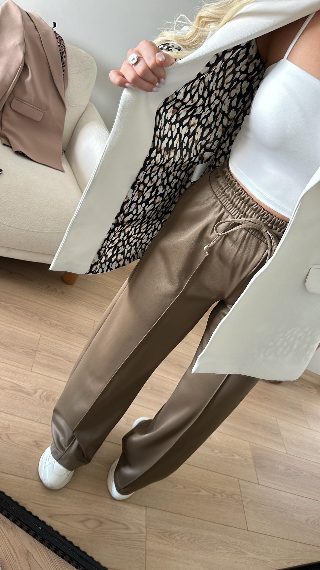 Parlak Kumaş Pantalon