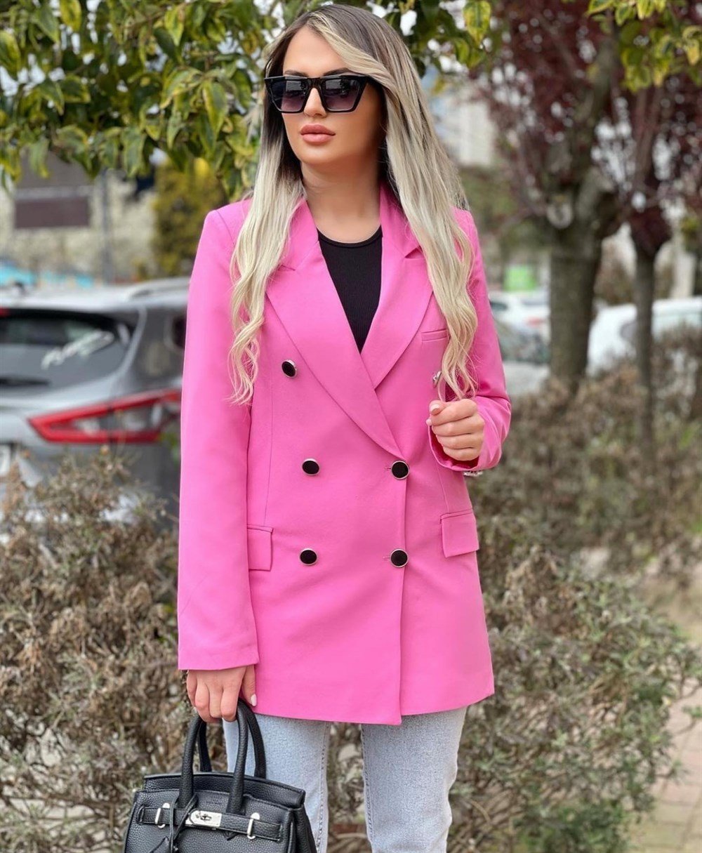 Pembe Blazer Ceket