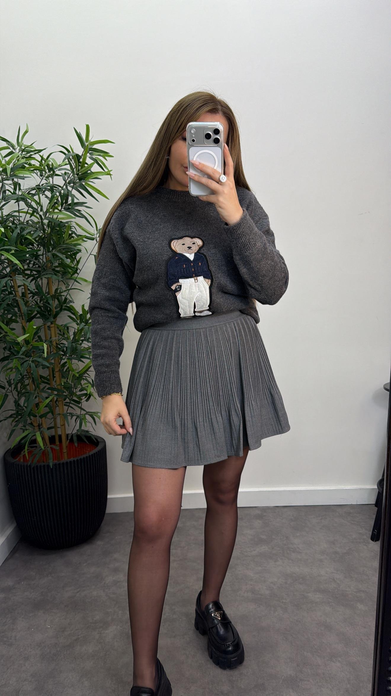 Pliseli Şortlu Etek