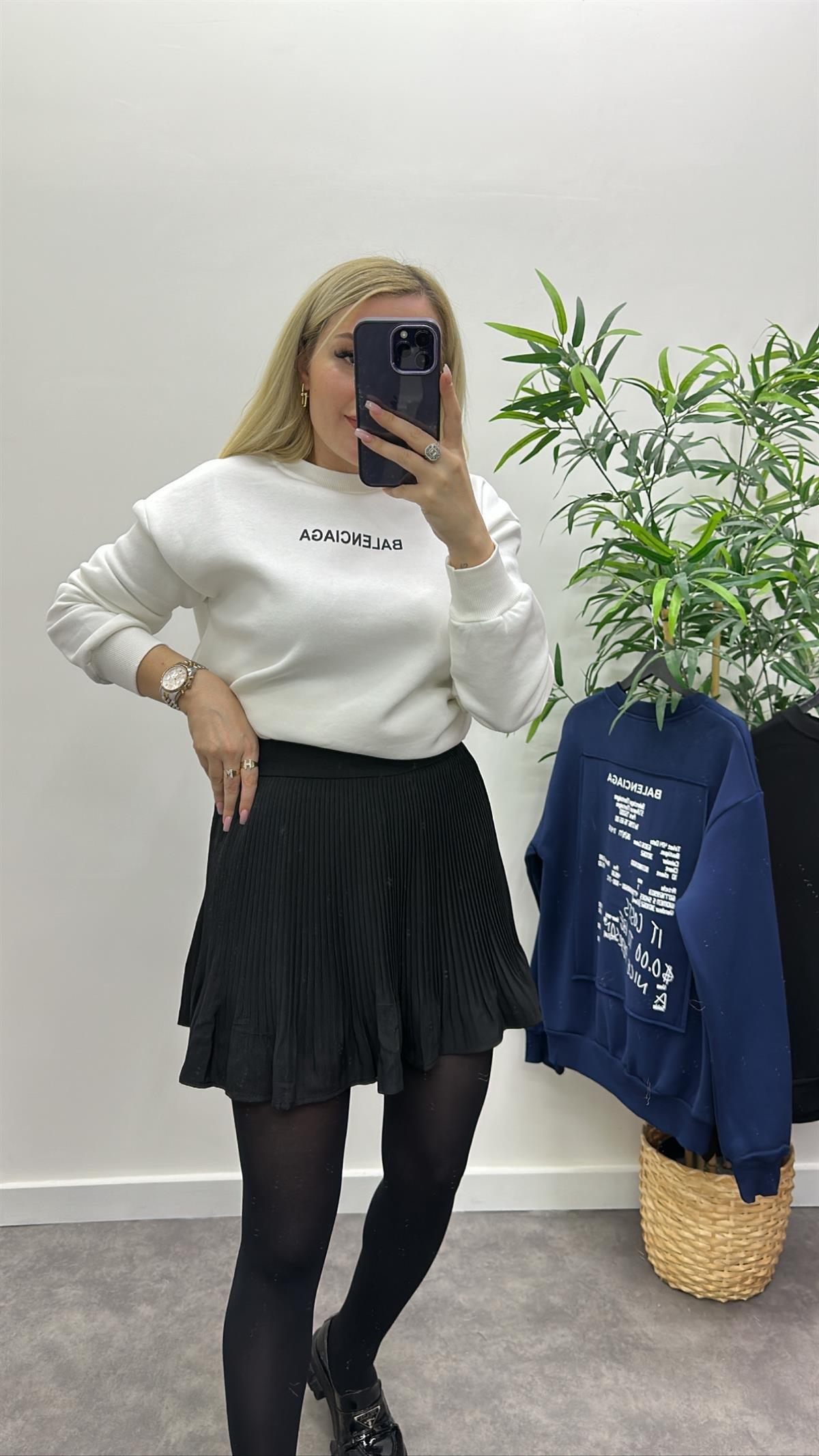 Pliseli Şortlu Etek