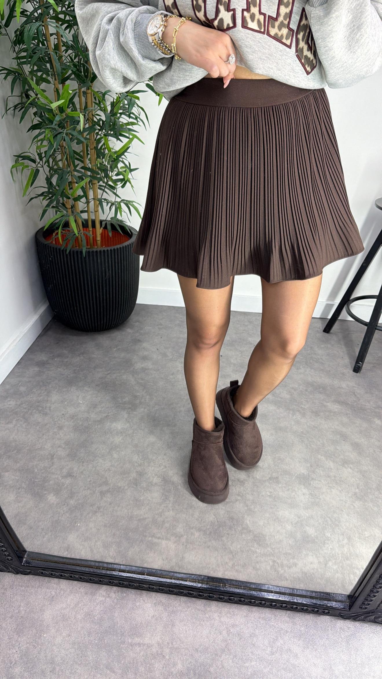 Pliseli Şortlu Etek