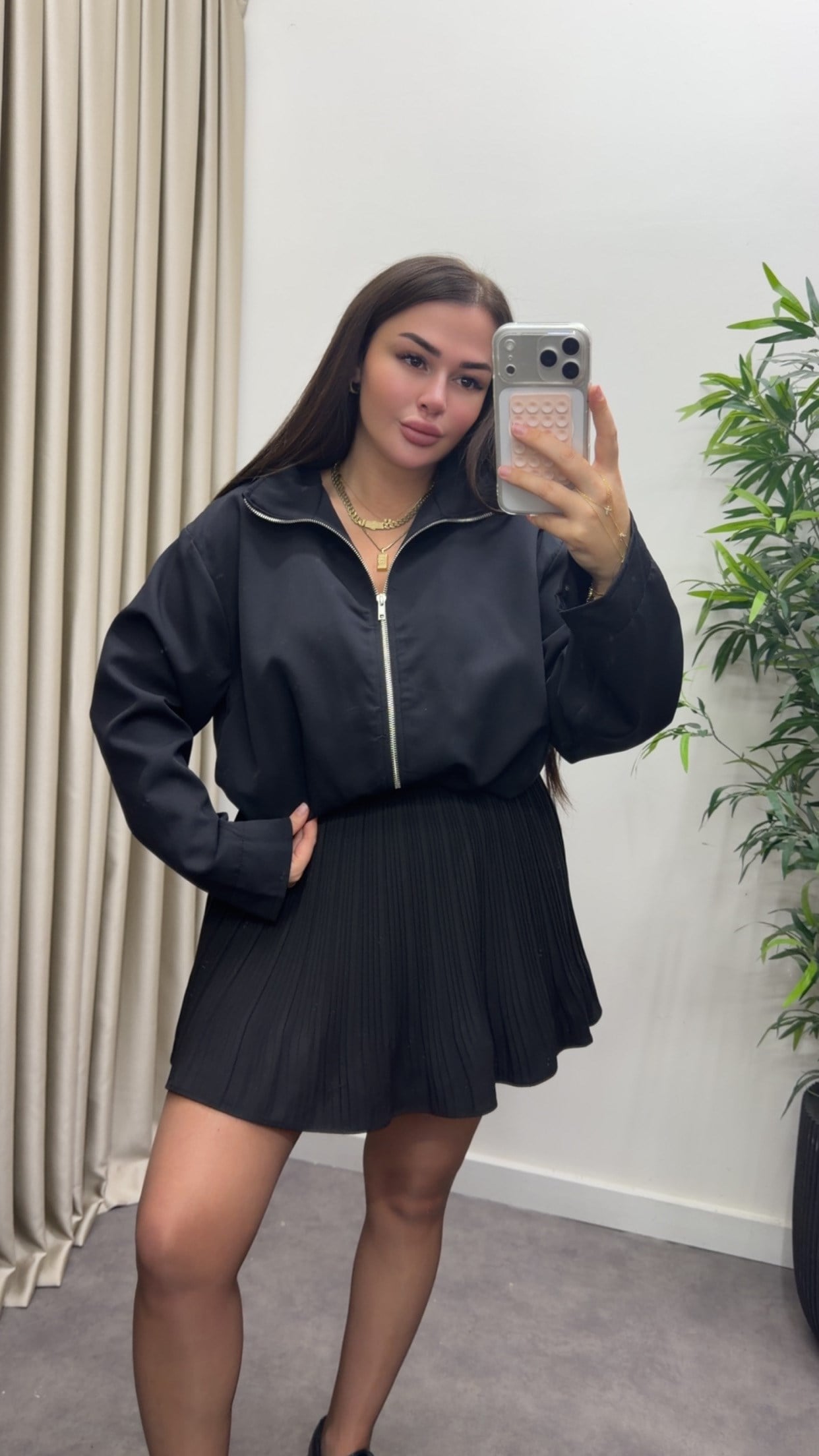 Siyah Bomber Ceket