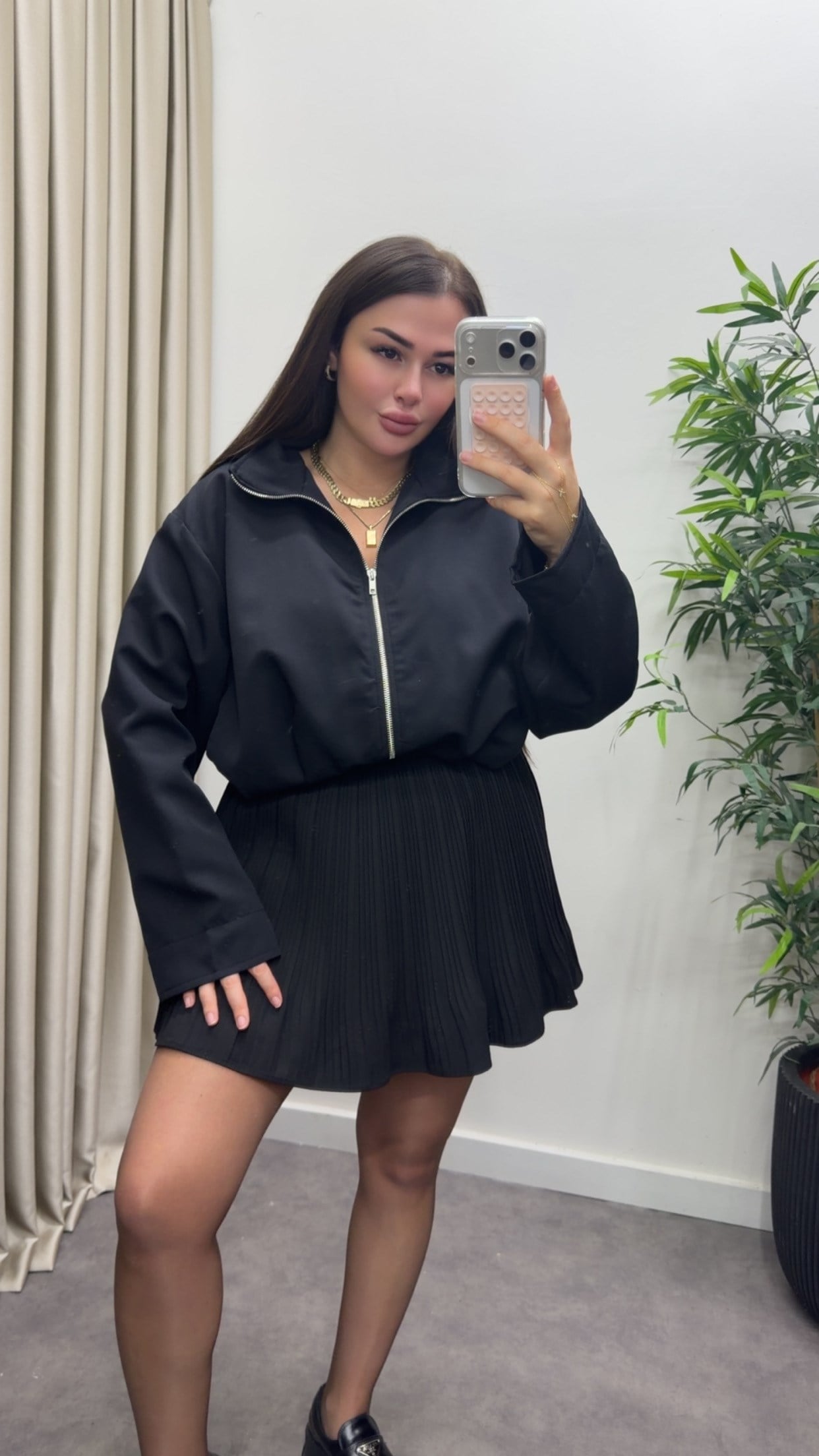 Siyah Bomber Ceket
