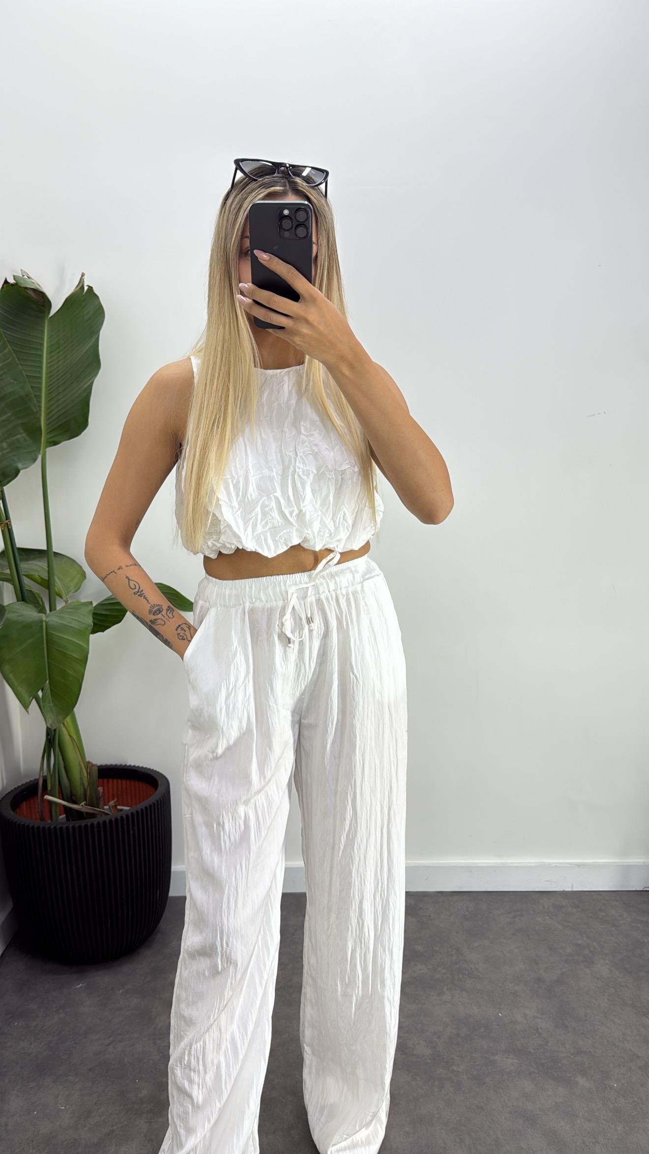 Tasarım Crop Bluz Takım