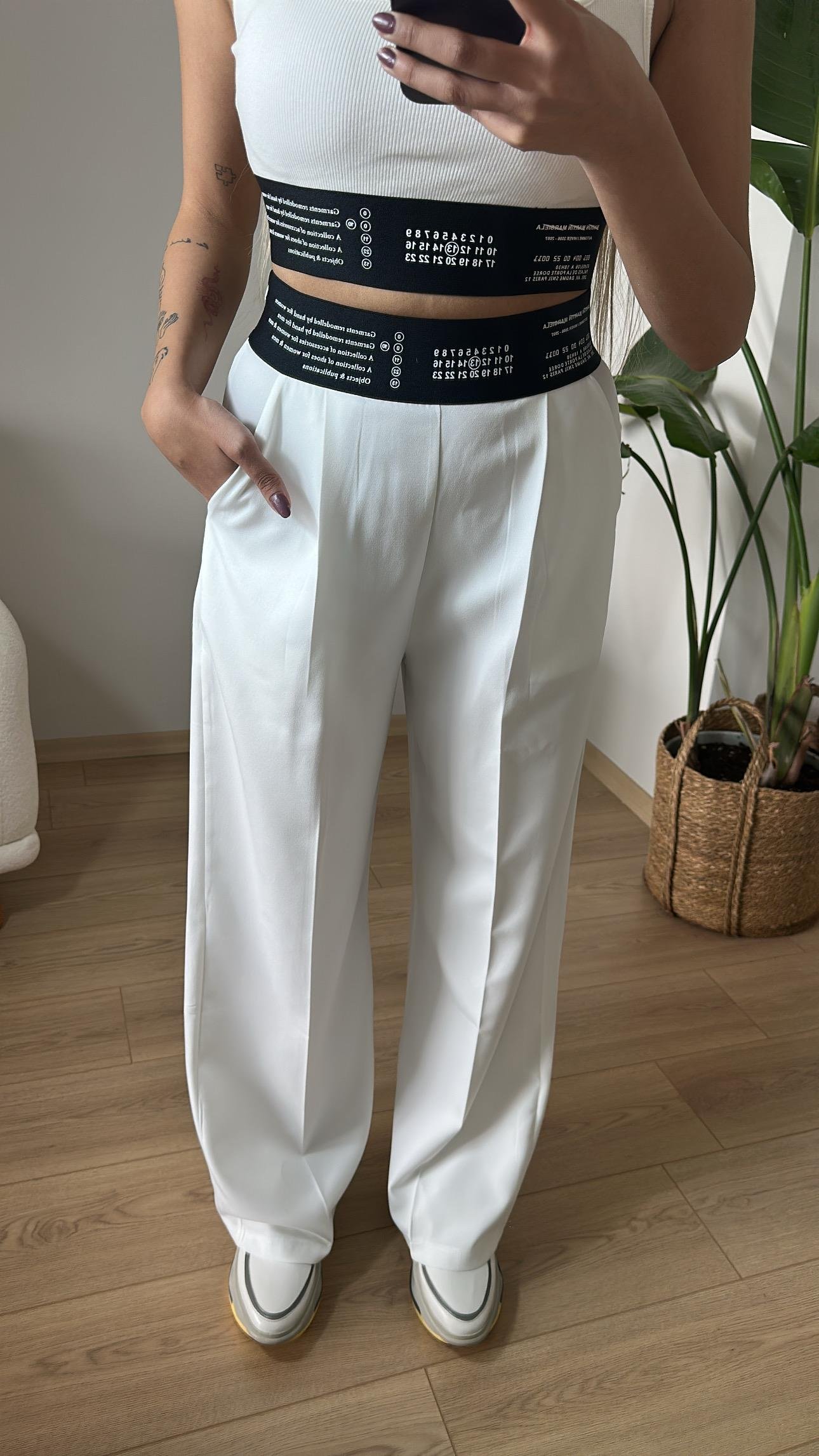 Tasarım Korseli Lastikli Pantolon