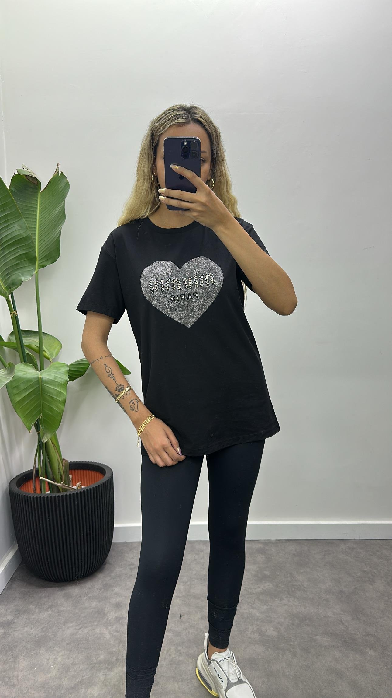 Taşlı MiuMiu T-Shirt