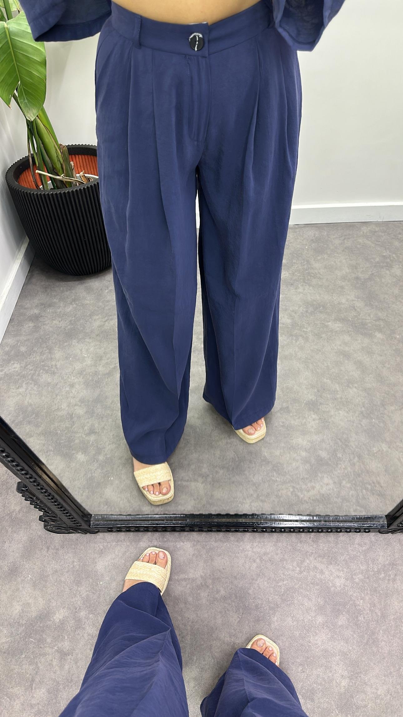 Tensel Palazzo Kumaş Pantolon