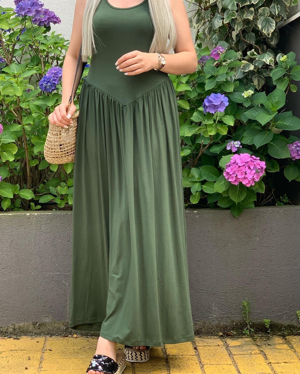 Yeşil Basic Elbise