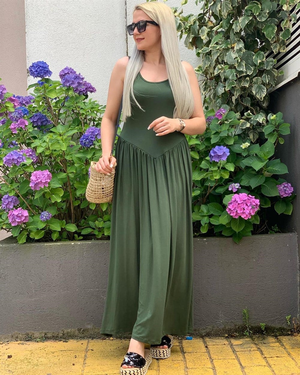 Yeşil Basic Elbise