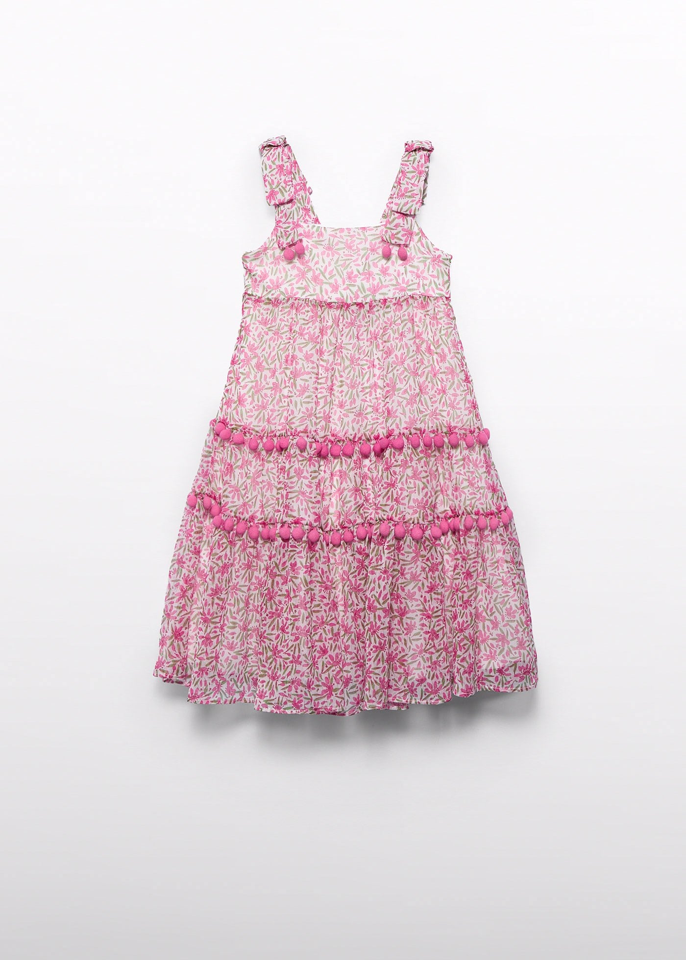 Mayoral Abel Lula Girl's Floral Chiffon Dress Pink