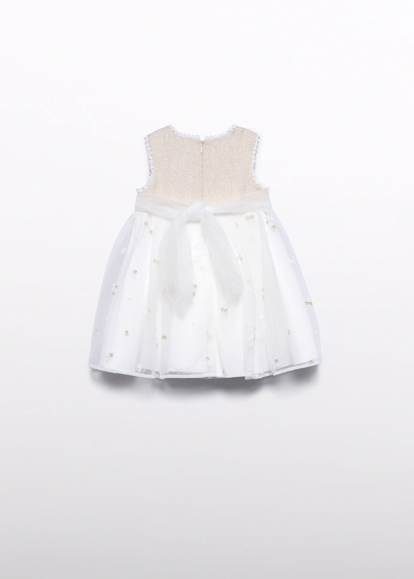 Mayoral Abel Lula Baby Girl Tulle Formal Dress Beige