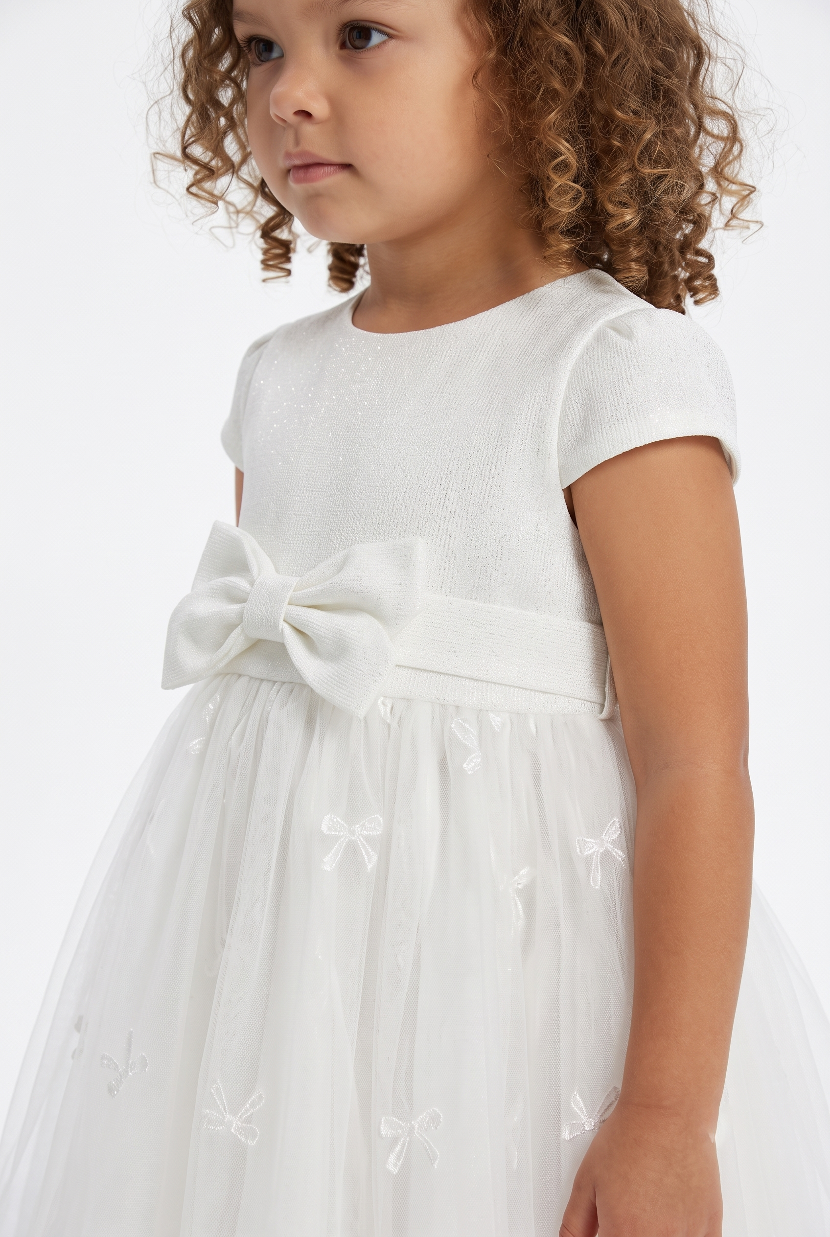 Mayoral Abel Lula Baby Girl Taffeta Bodice Dress White