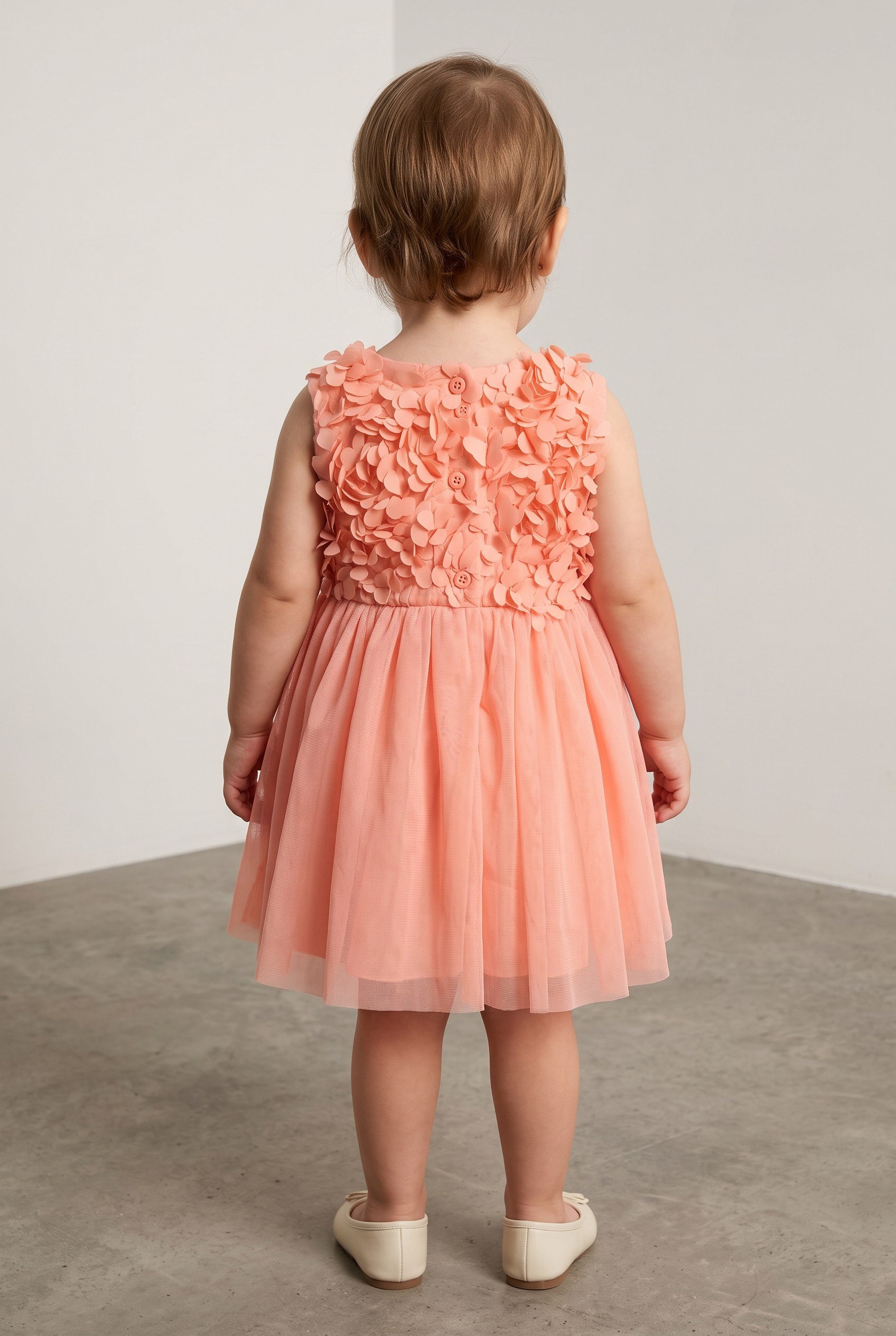 Mayoral Abel Lula Baby Girl Rose Collar Formal Dress Orange