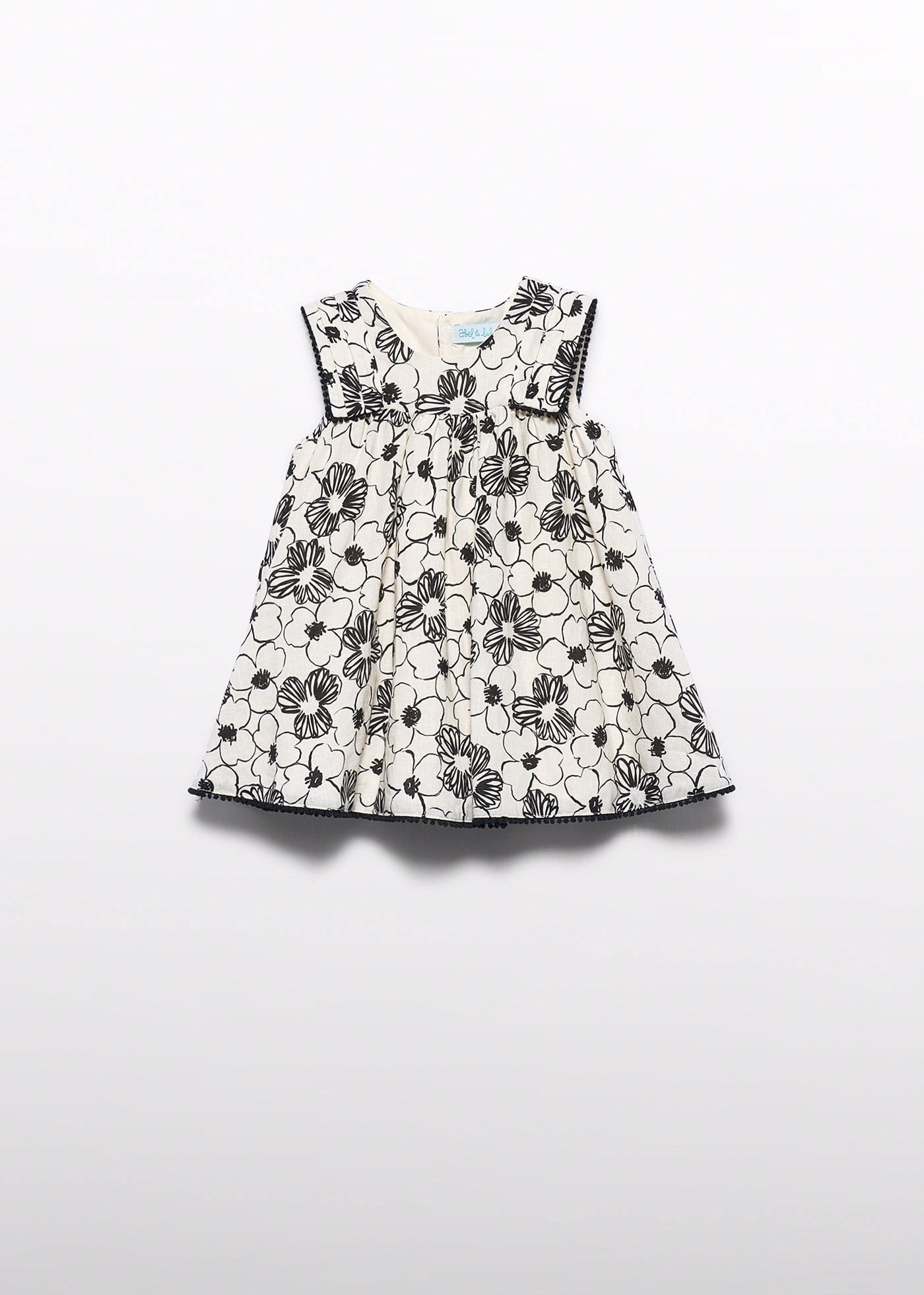 Mayoral Abel Lula Baby Girl Linen Floral Dress Cream