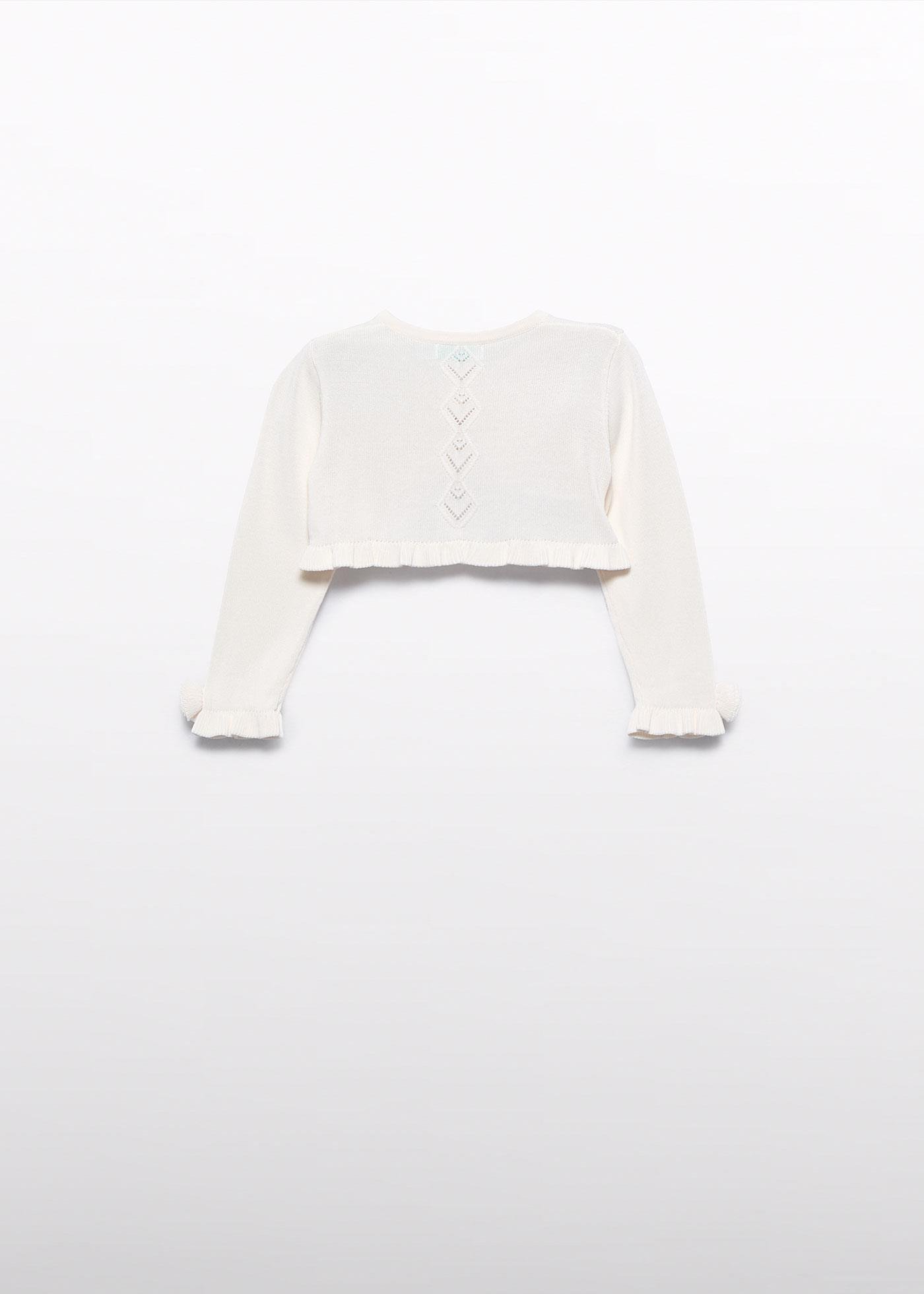 Mayoral Abel Lula Baby Girl Olive Bolero Cream