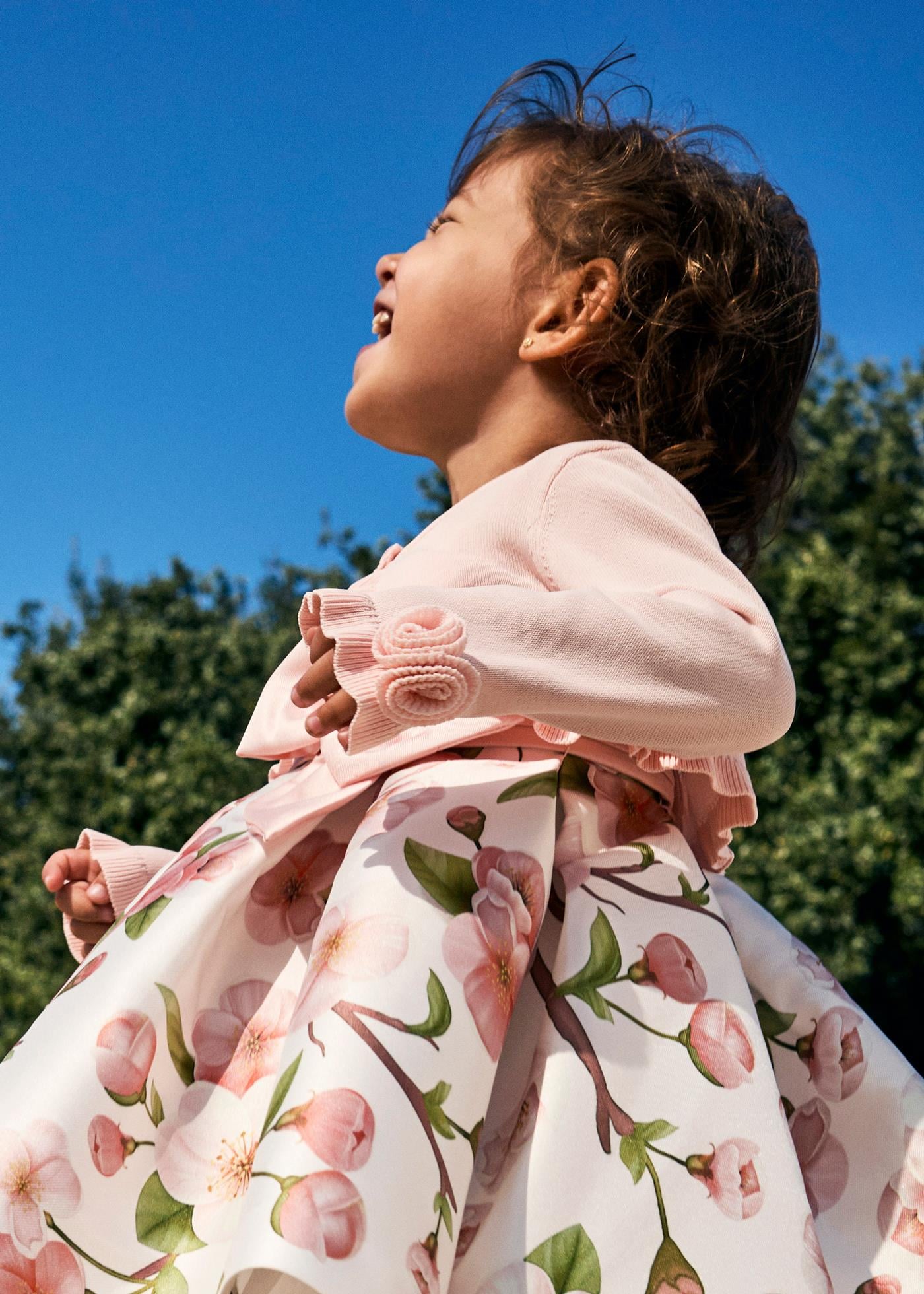 Mayoral Abel Lula Baby Girl Olive Bolero Pink