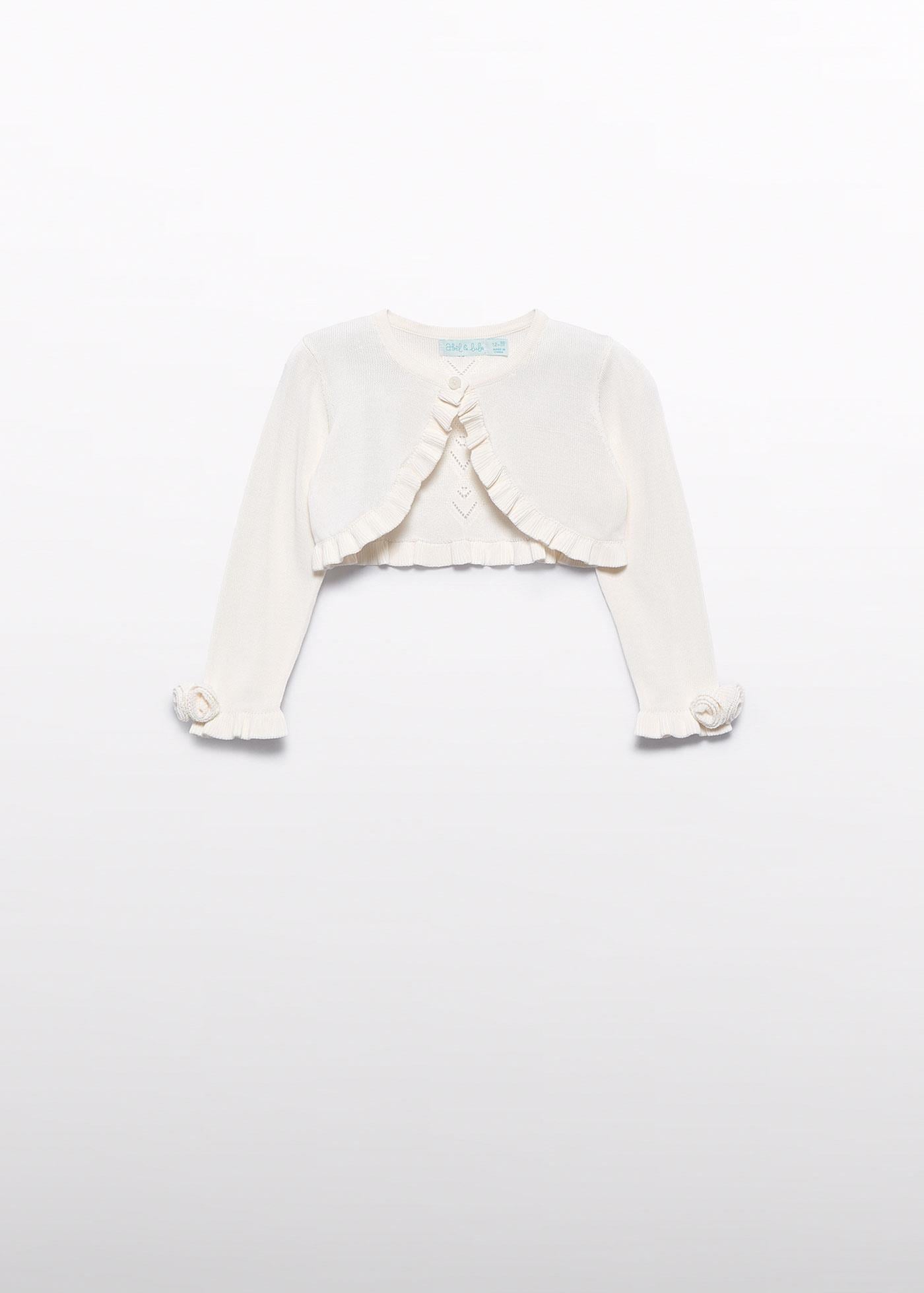 Mayoral Abel Lula Baby Girl Olive Bolero Cream