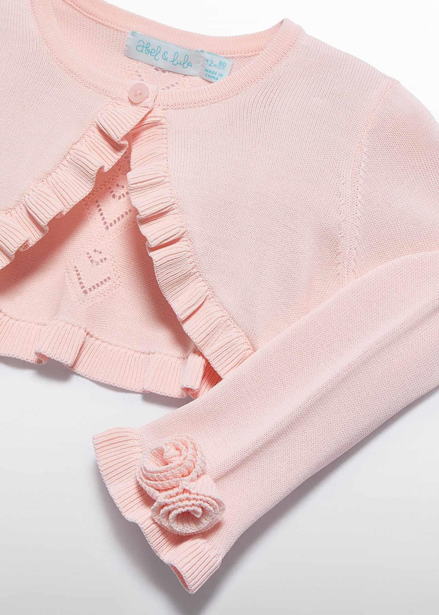 Mayoral Abel Lula Baby Girl Olive Bolero Pink