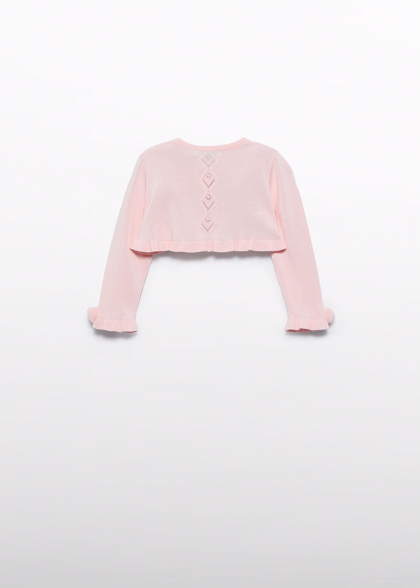 Mayoral Abel Lula Baby Girl Olive Bolero Pink