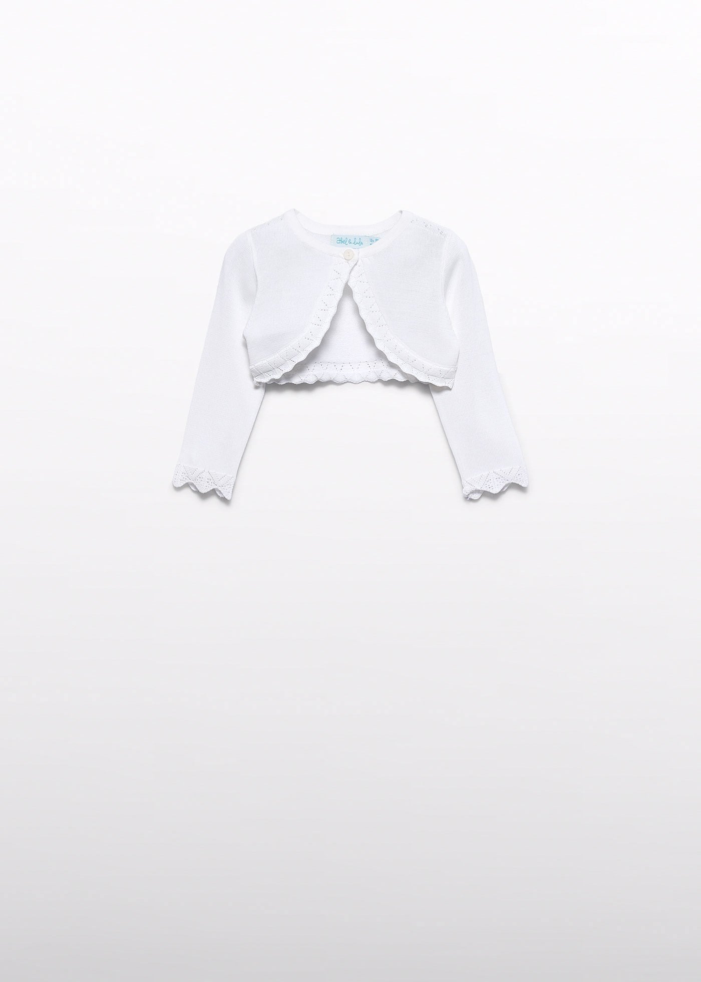 Mayoral Abel Lula Baby Girl Mercerized Bolero White