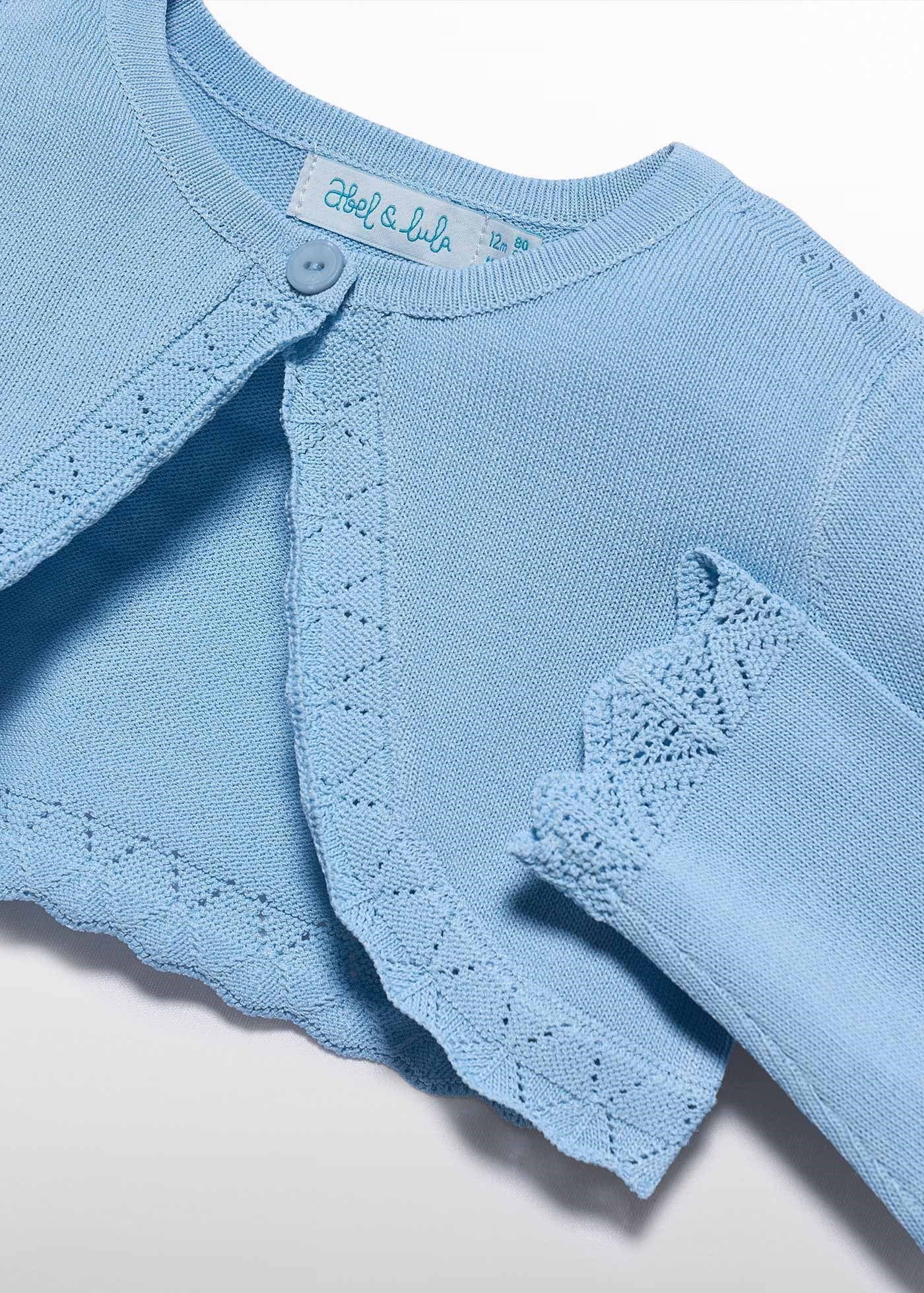 Mayoral Abel Lula Baby Girl Mercerized Bolero Blue